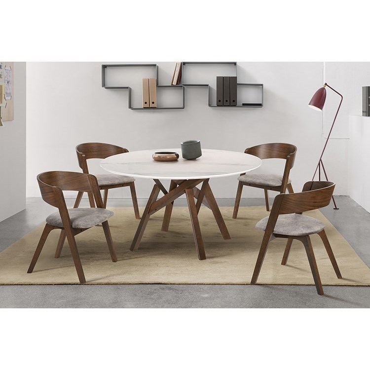 54 round deals white dining table