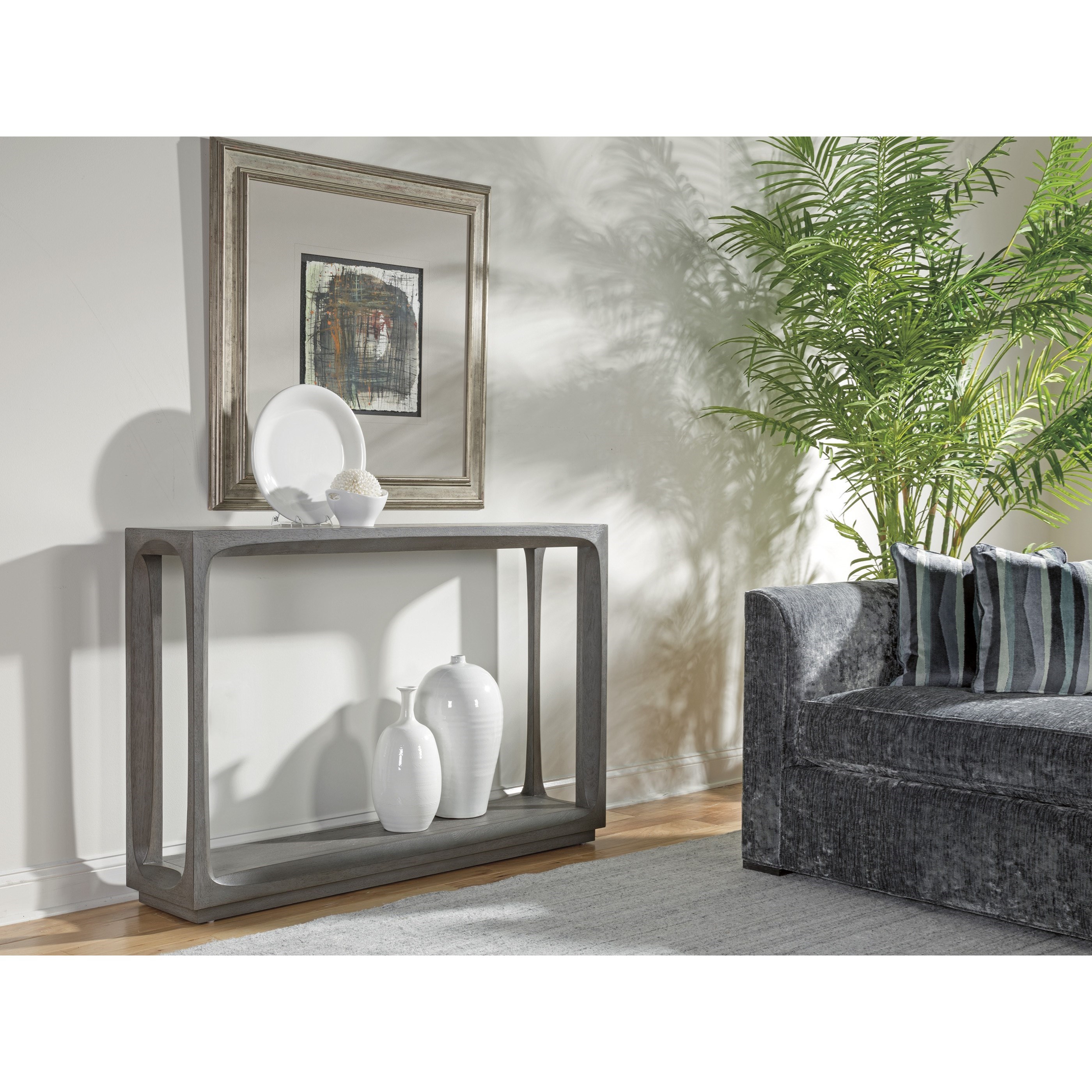 Transitional top sofa table
