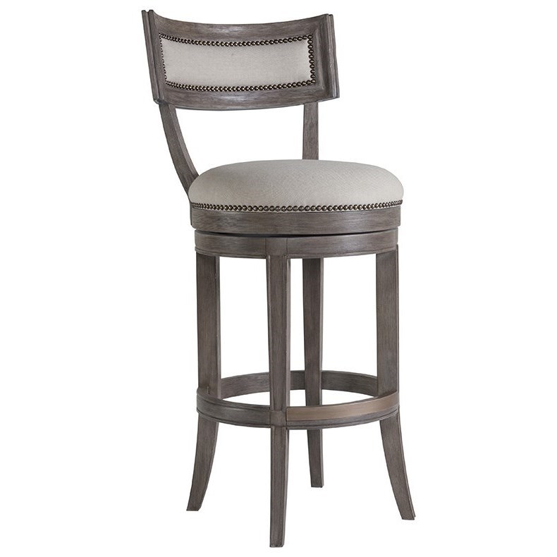 Upholstered bar stools with discount nailheads