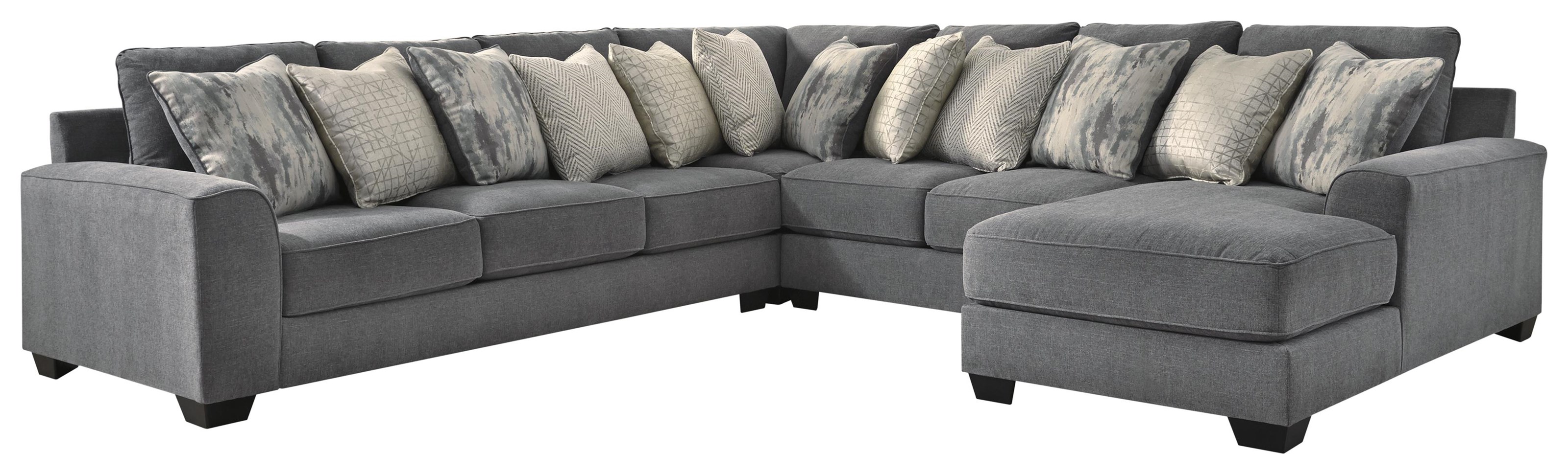 Ashley furniture castano 5 store piece grey sectional