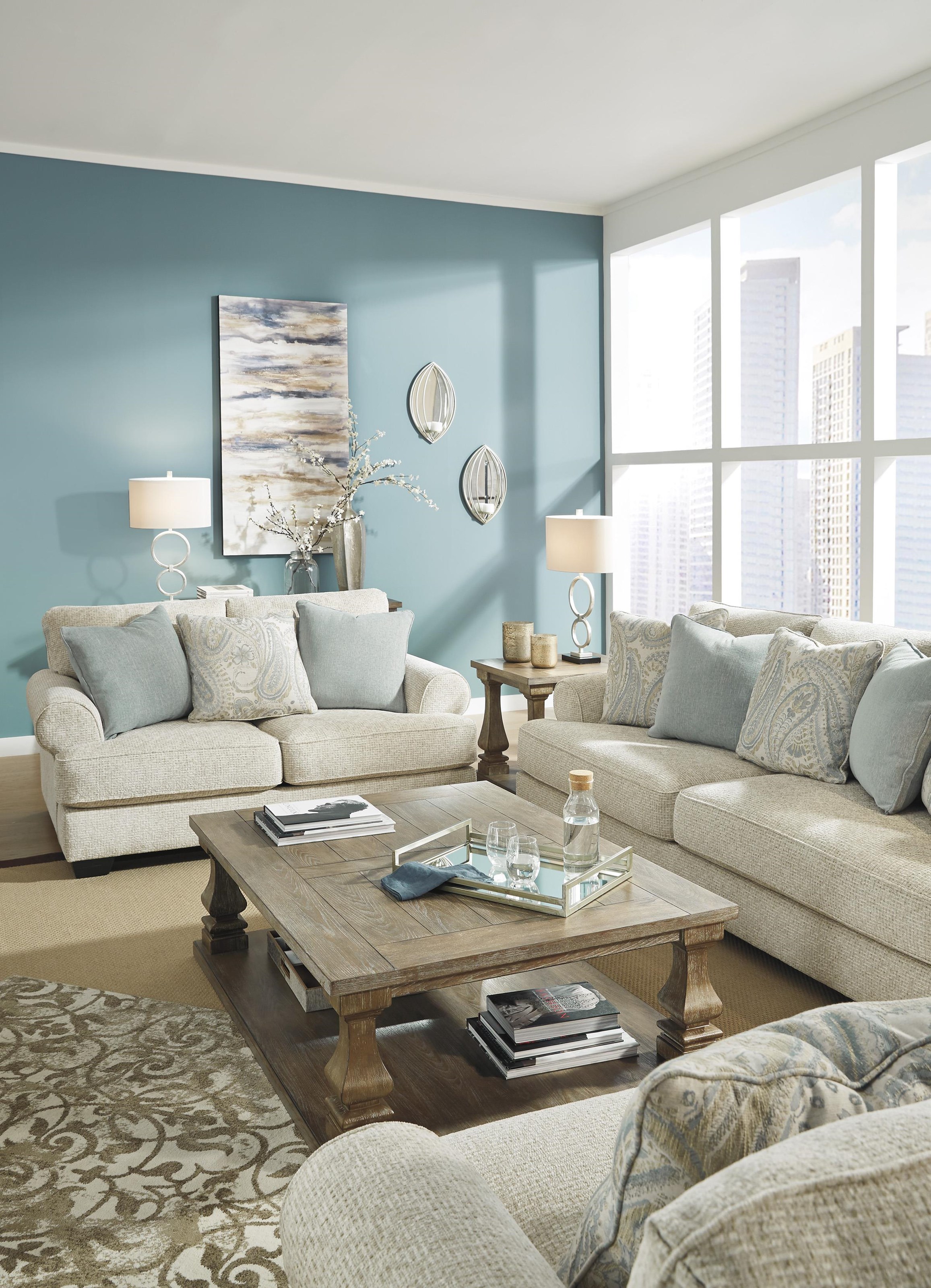 Ashley Furniture Monaghan 123396245 Sandstone Sofa Loveseat and