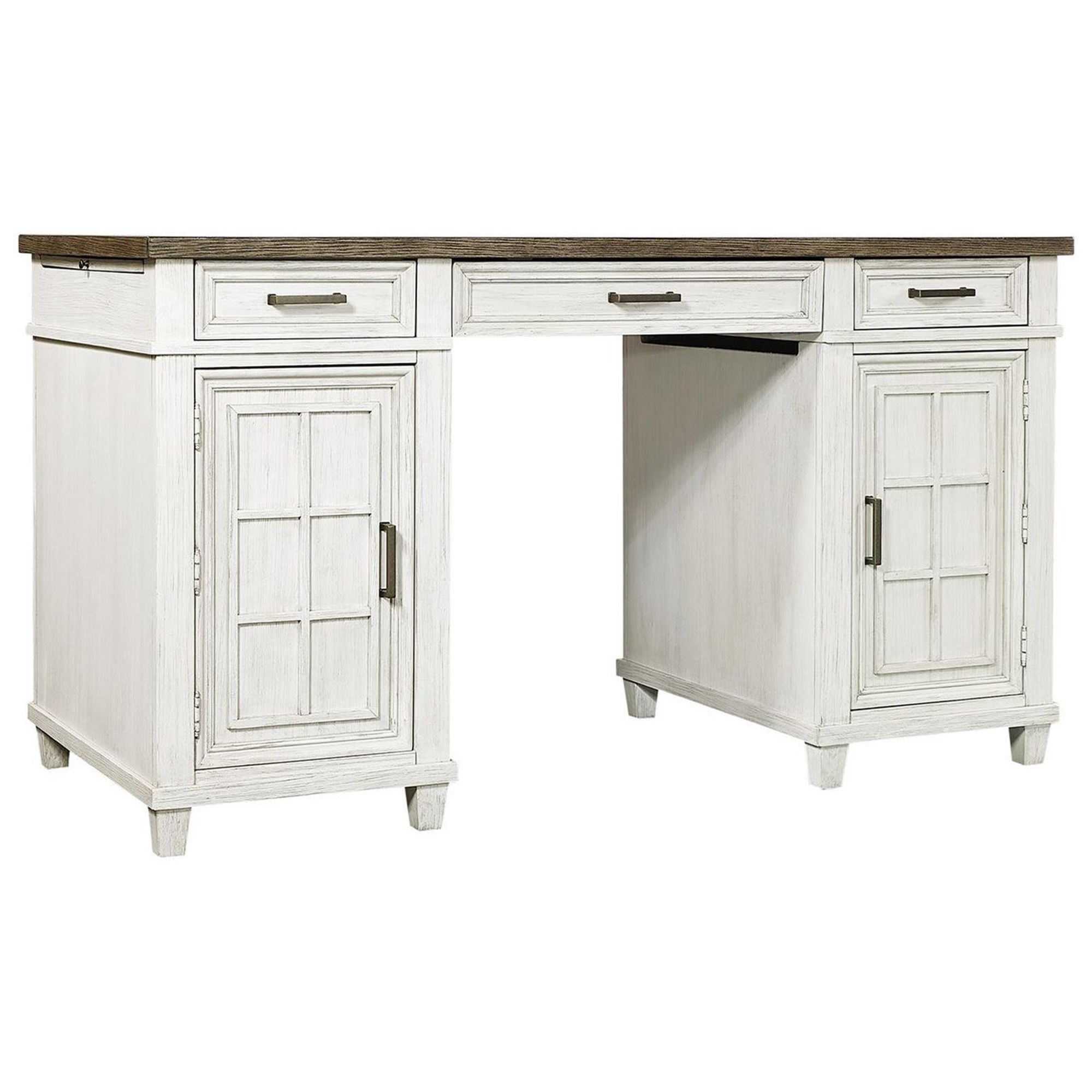 Outlets Furniture - Work Height Desk Table Caraway 248303492 | Desk 2 Farmhouse | Belfort AC Desks with Aspenhome Pullout Surface and Counter