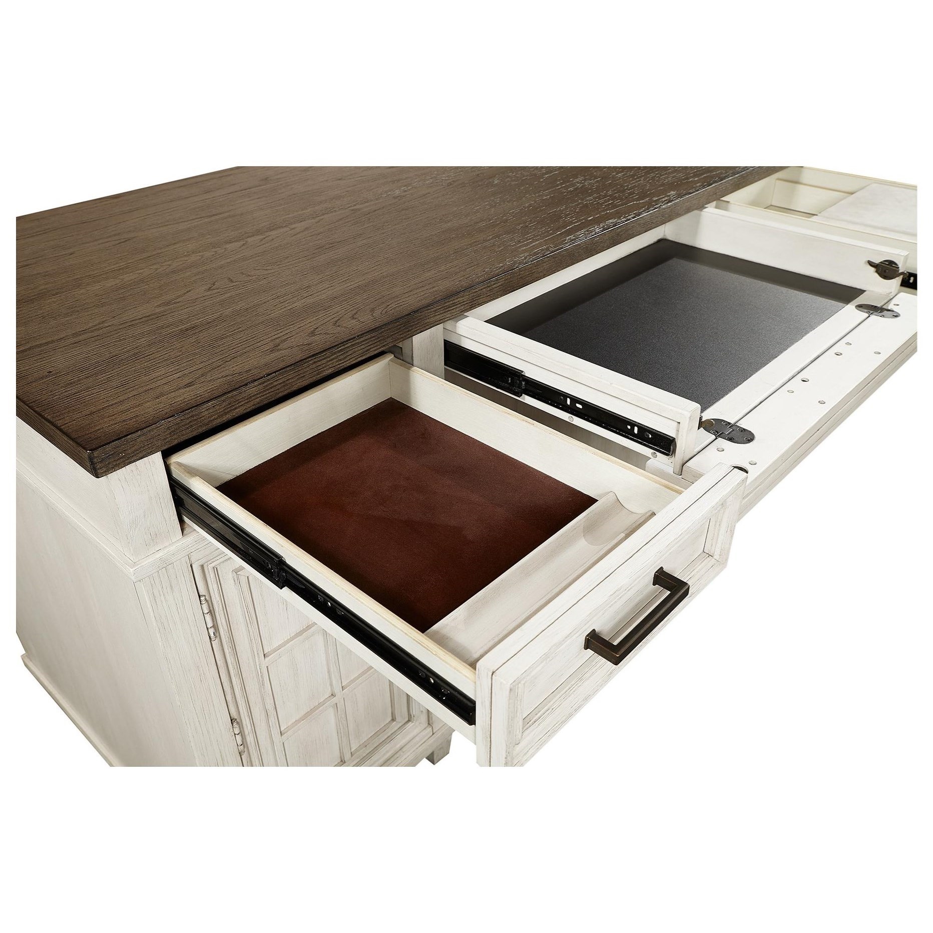 Aspenhome Caraway I248 303CH 1 Farmhouse Counter Height Desk with