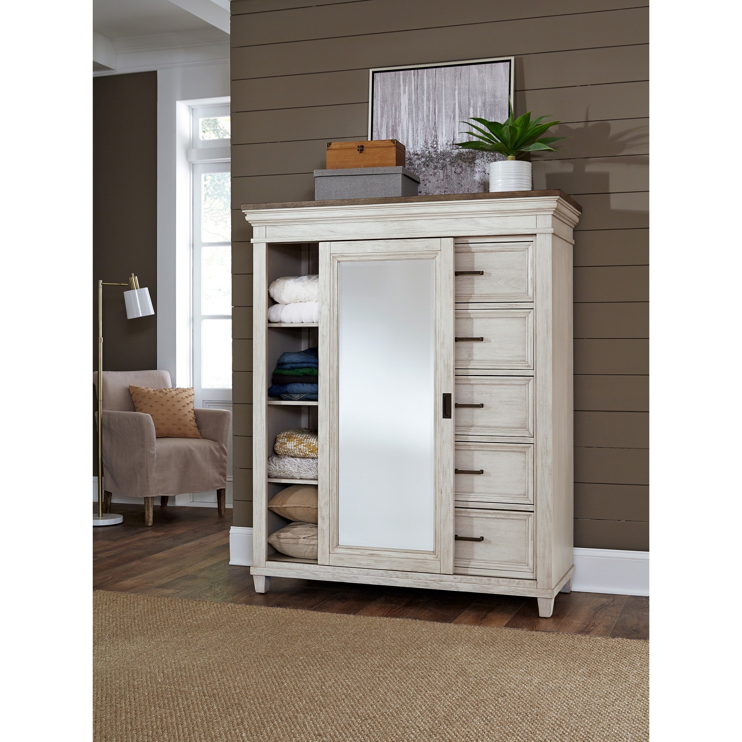 Farmhouse dresser with sliding door deals