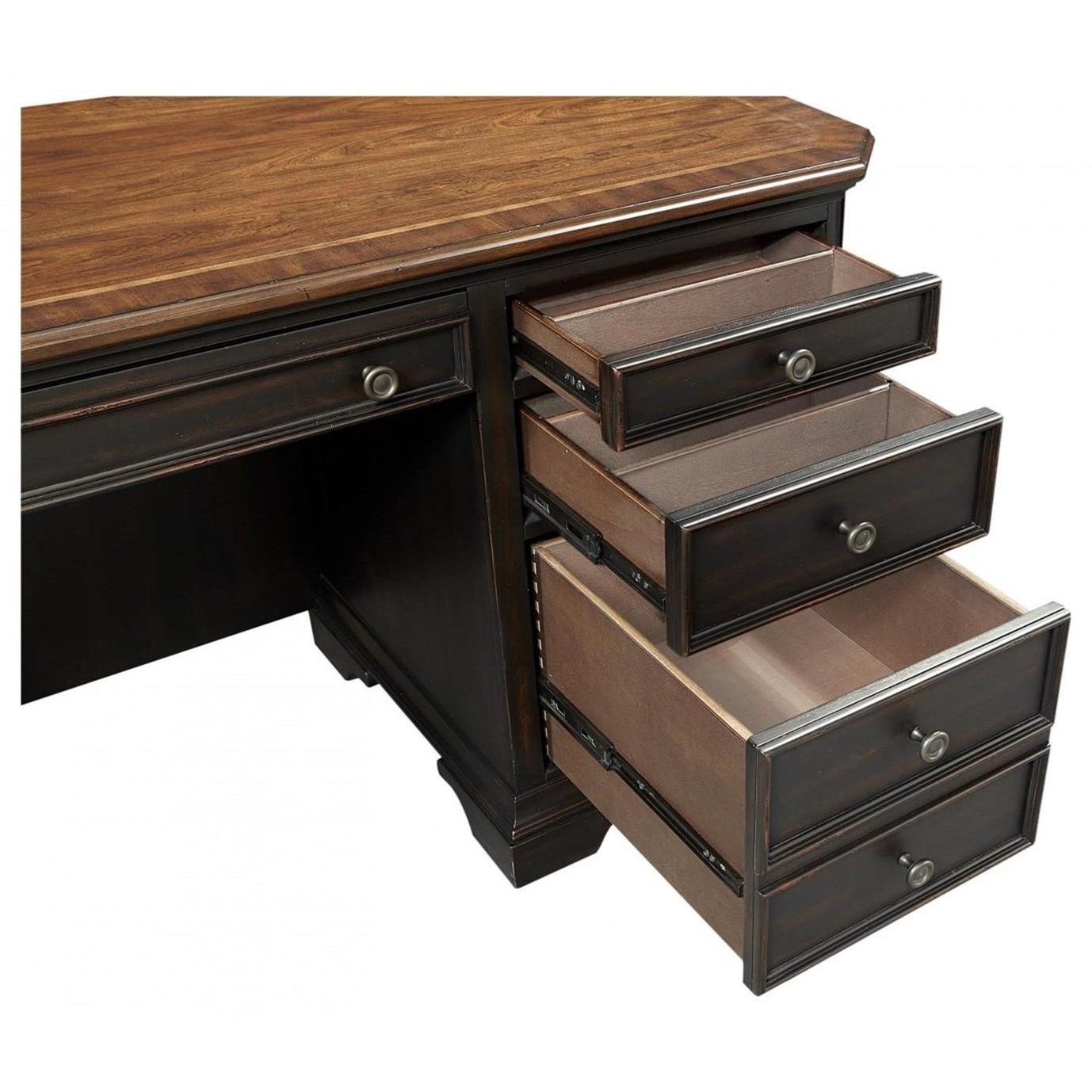 Black credenza clearance desk