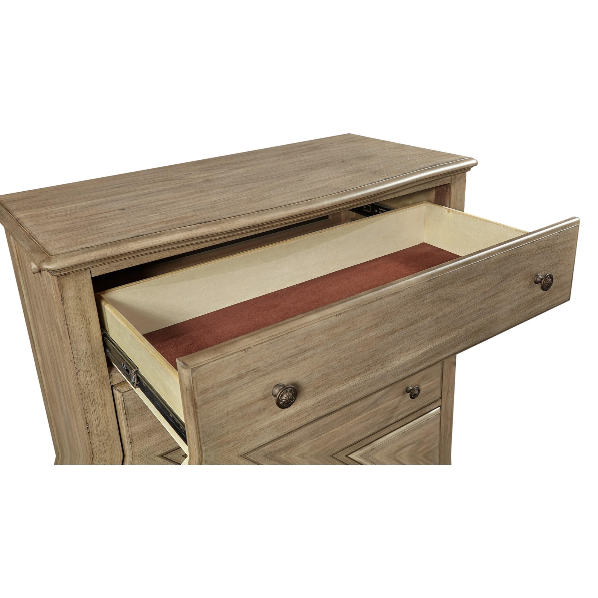 Aspenhome Provence I222-456 Casual 5-Drawer Chest with Felt-Lined