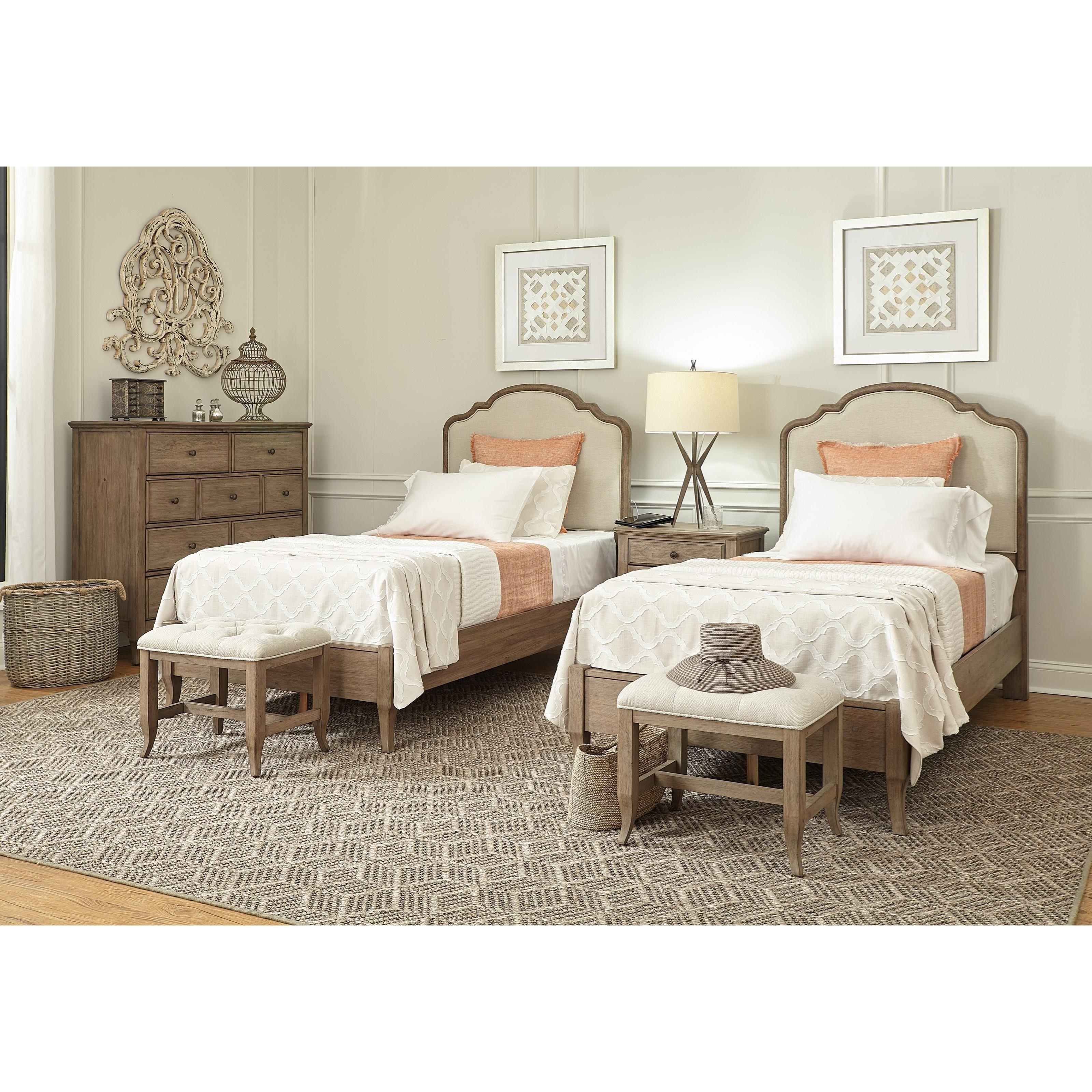Newbury upholstered clearance panel bed