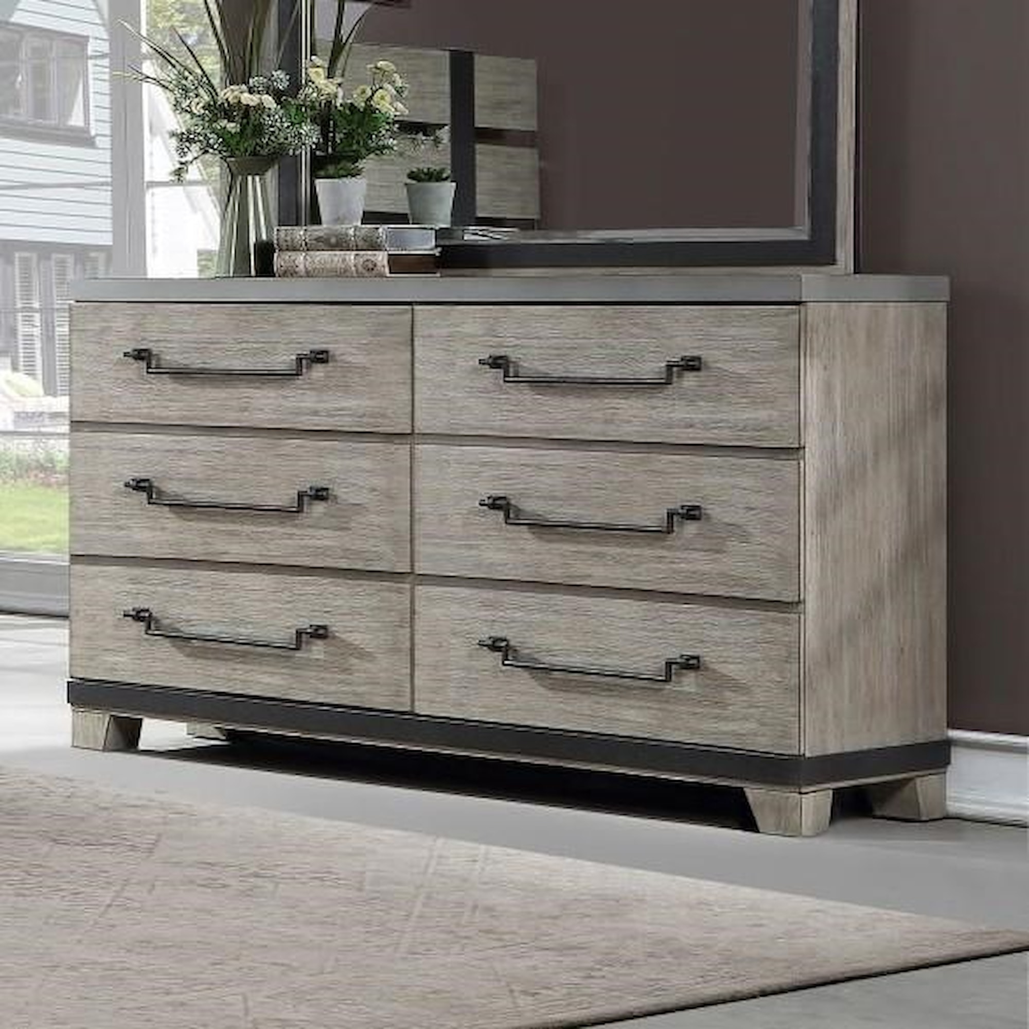 Austin Group Porter 83712 6Drawer Dresser Royal Furniture Dressers
