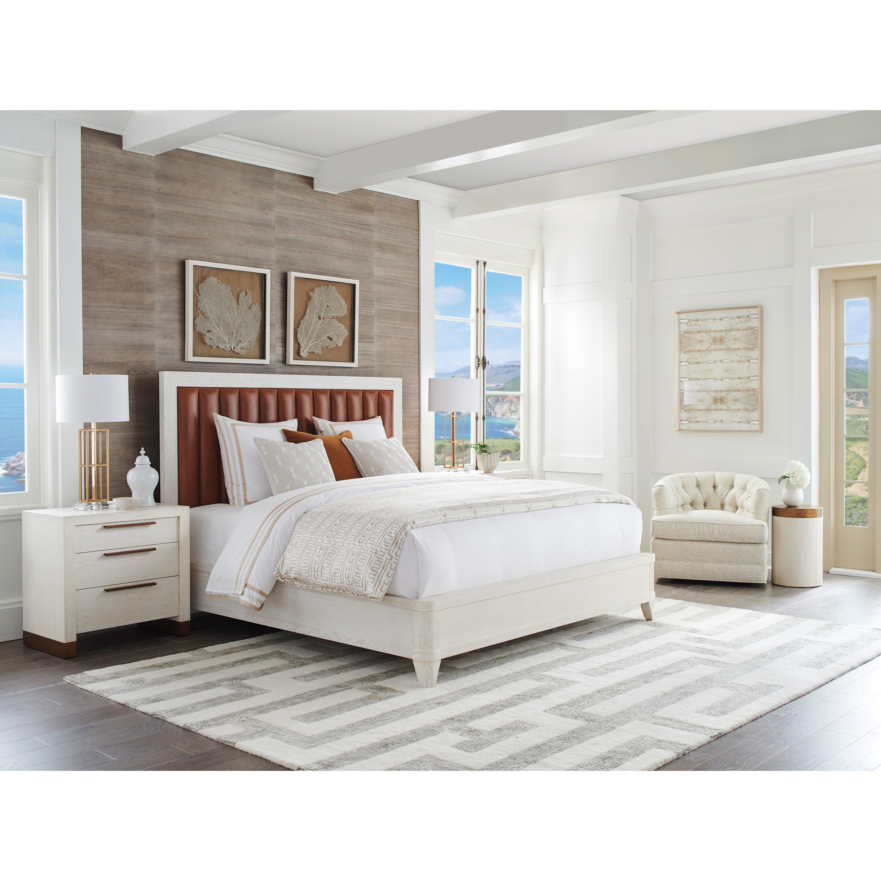 Barclay Butera Carmel 931 154C Cambria King Upholstered Bed with