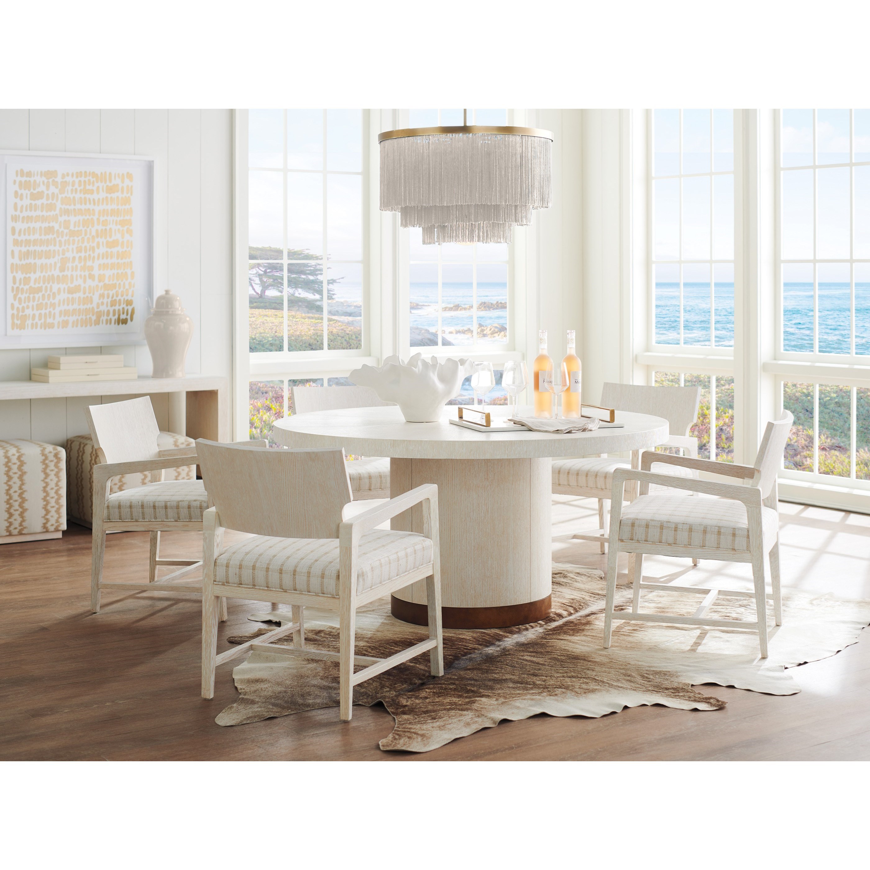 Barclay expandable deals round pedestal dining