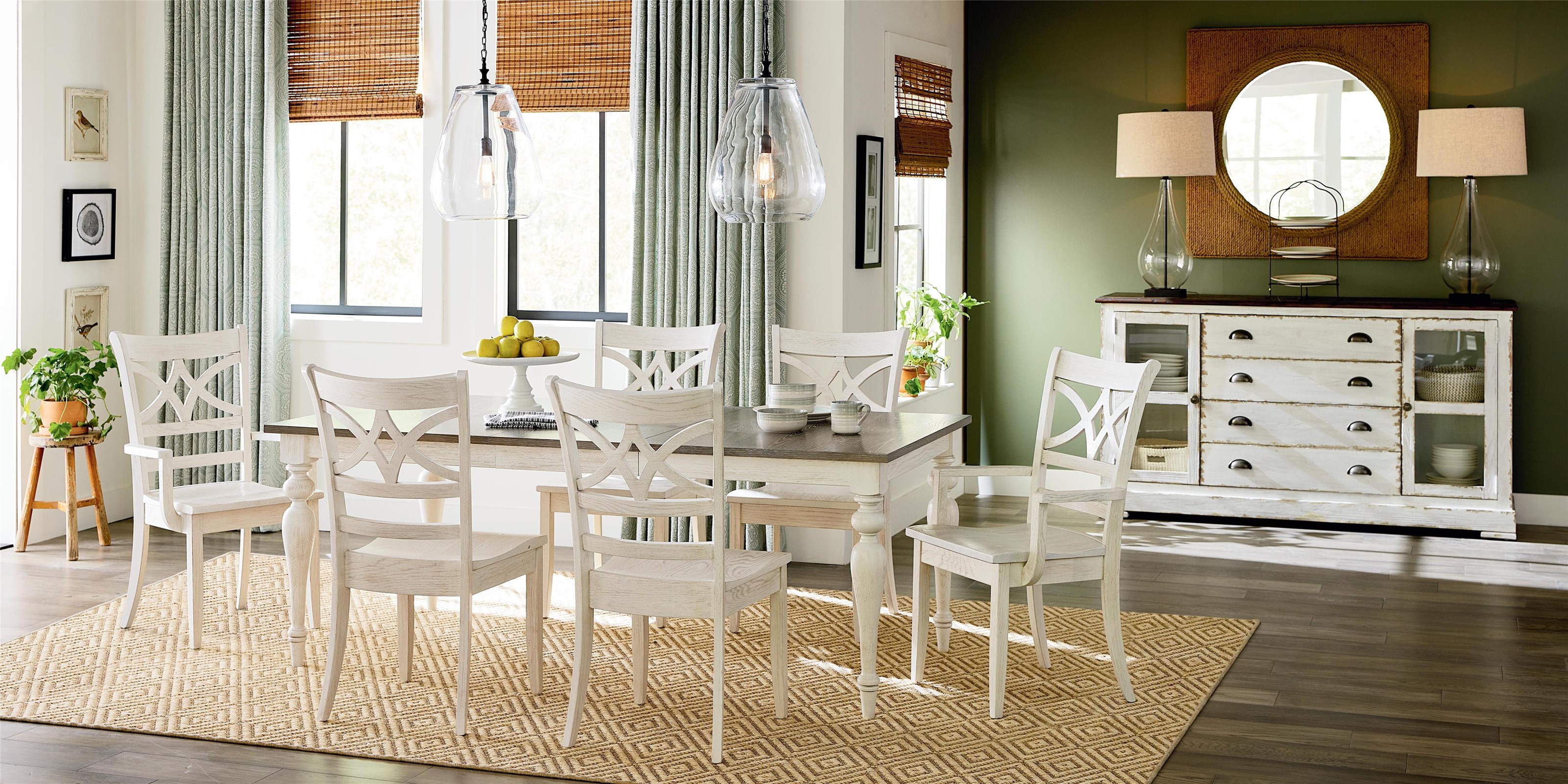 Bassett BenchMade 4122 4060LF1 BenchMade Amelia Oak Dining Table with 1 Leaf Simon s Furniture Dining Tables