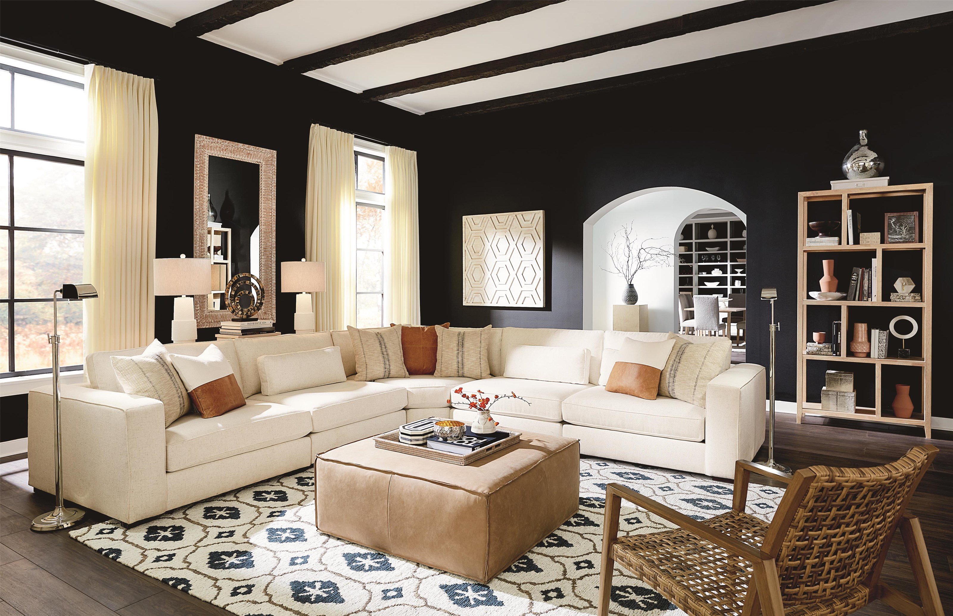 Sectional with oversized chair outlet
