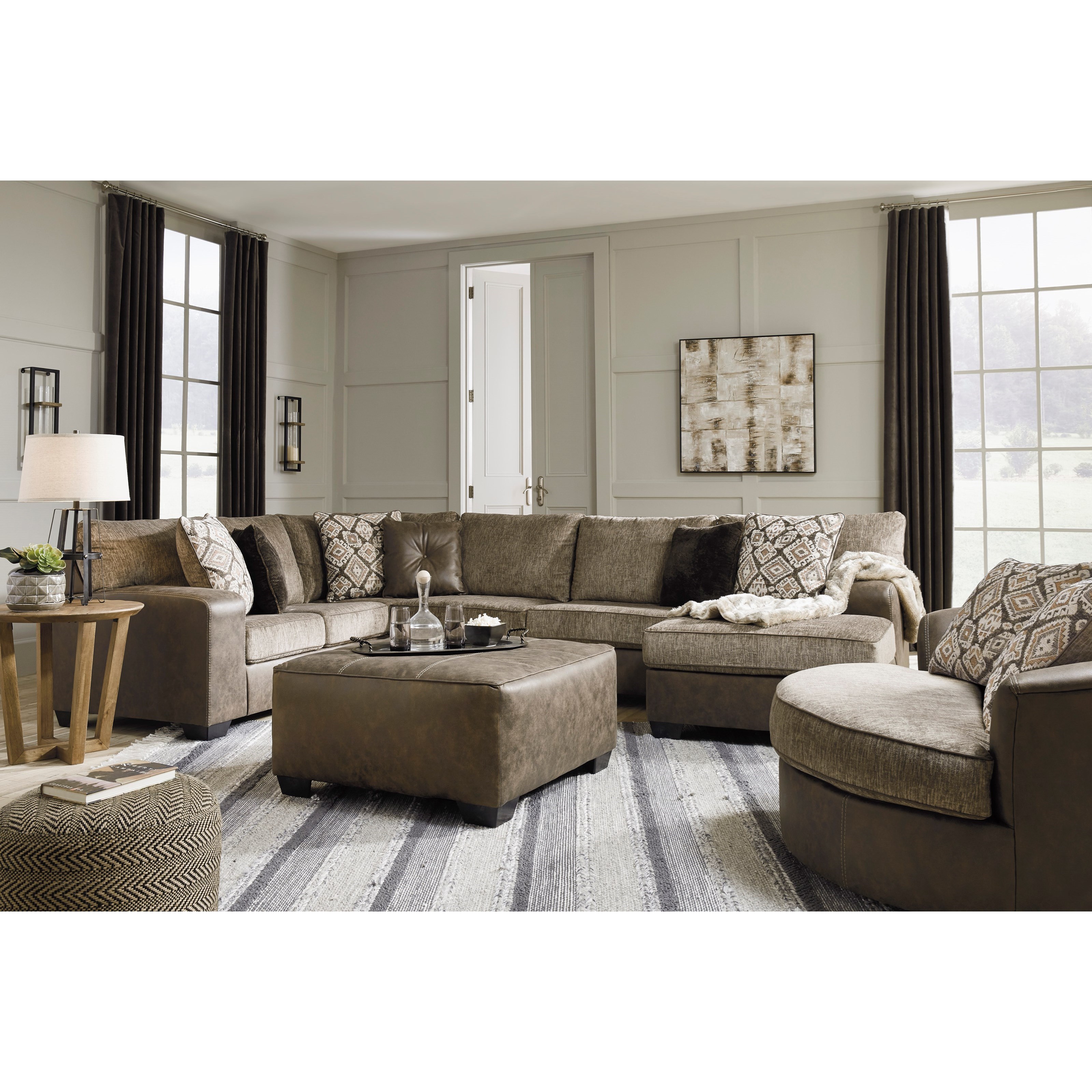 Benchcraft kumasi oversized store swivel accent chair