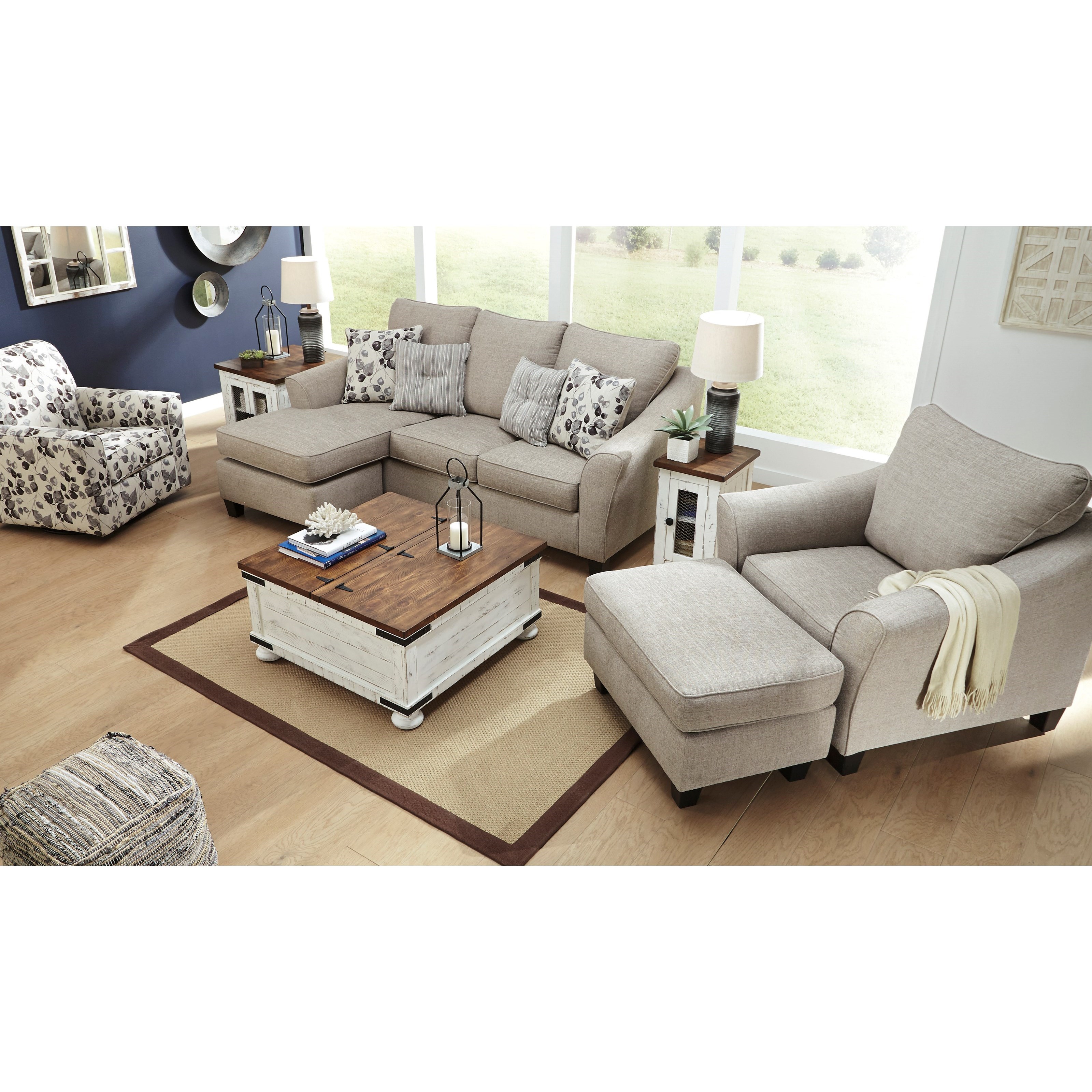 Benchcraft abney store driftwood sofa chaise