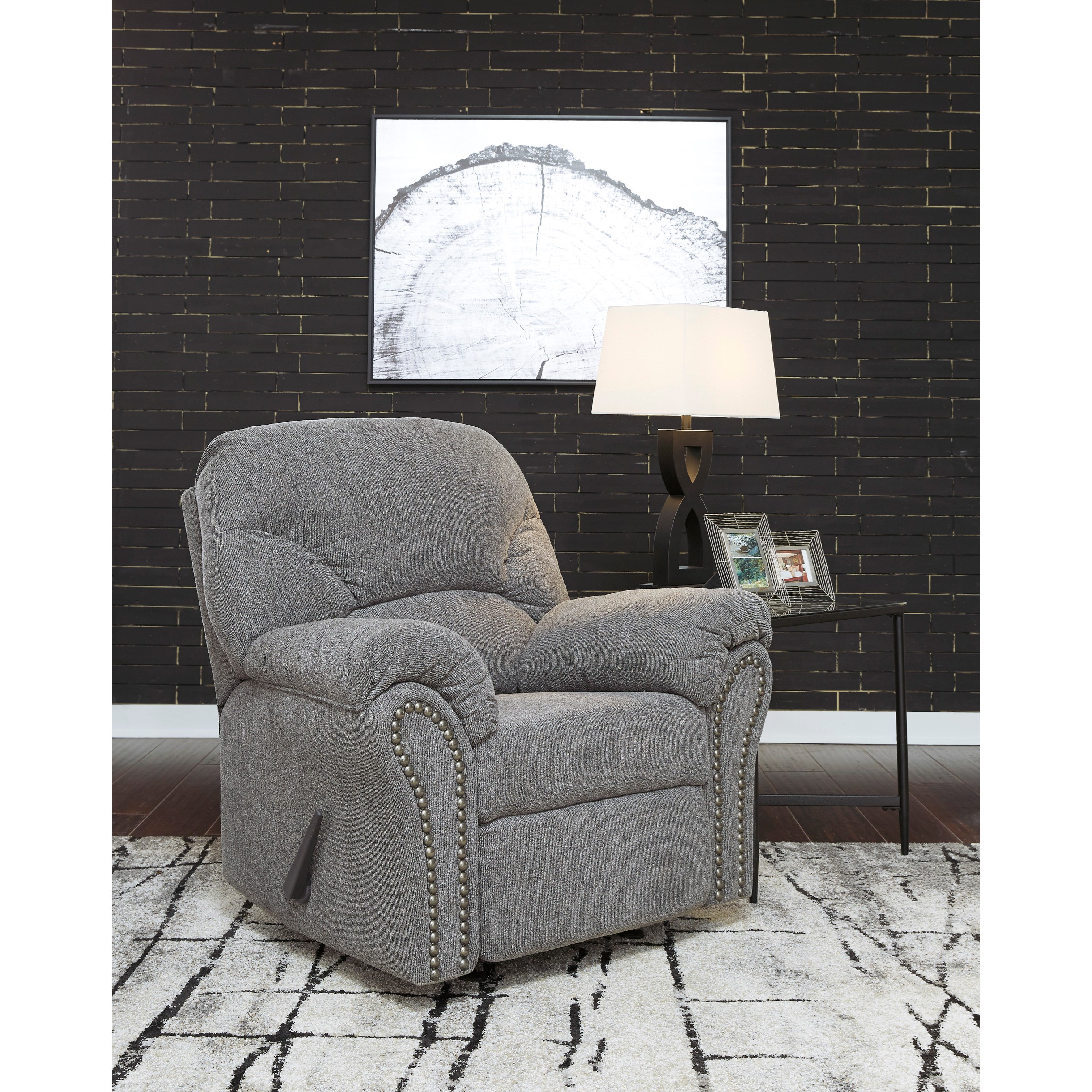 Benchcraft Allmaxx 108328104 Rocker Recliner with Pillow Arms and
