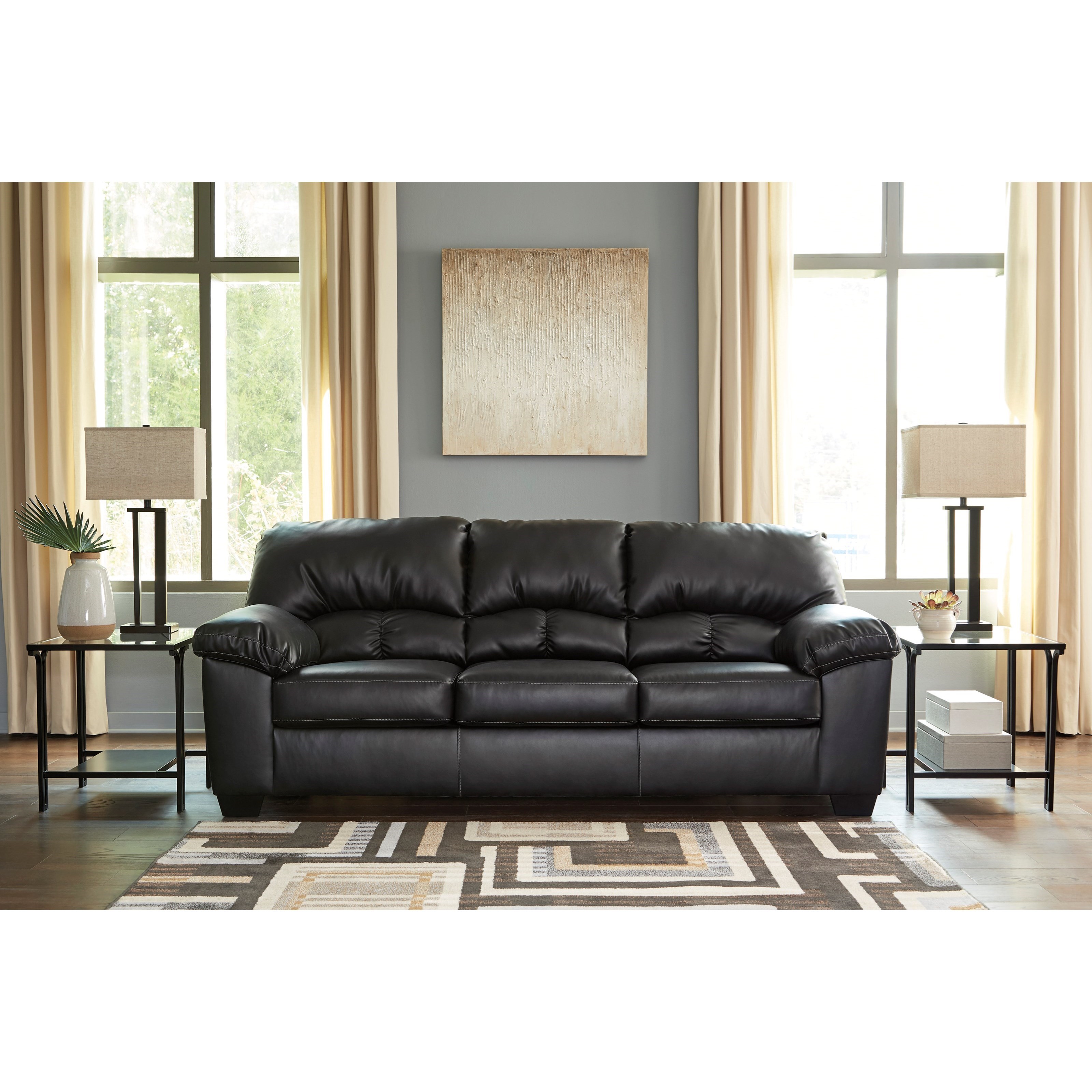 Value city leather shop sofa