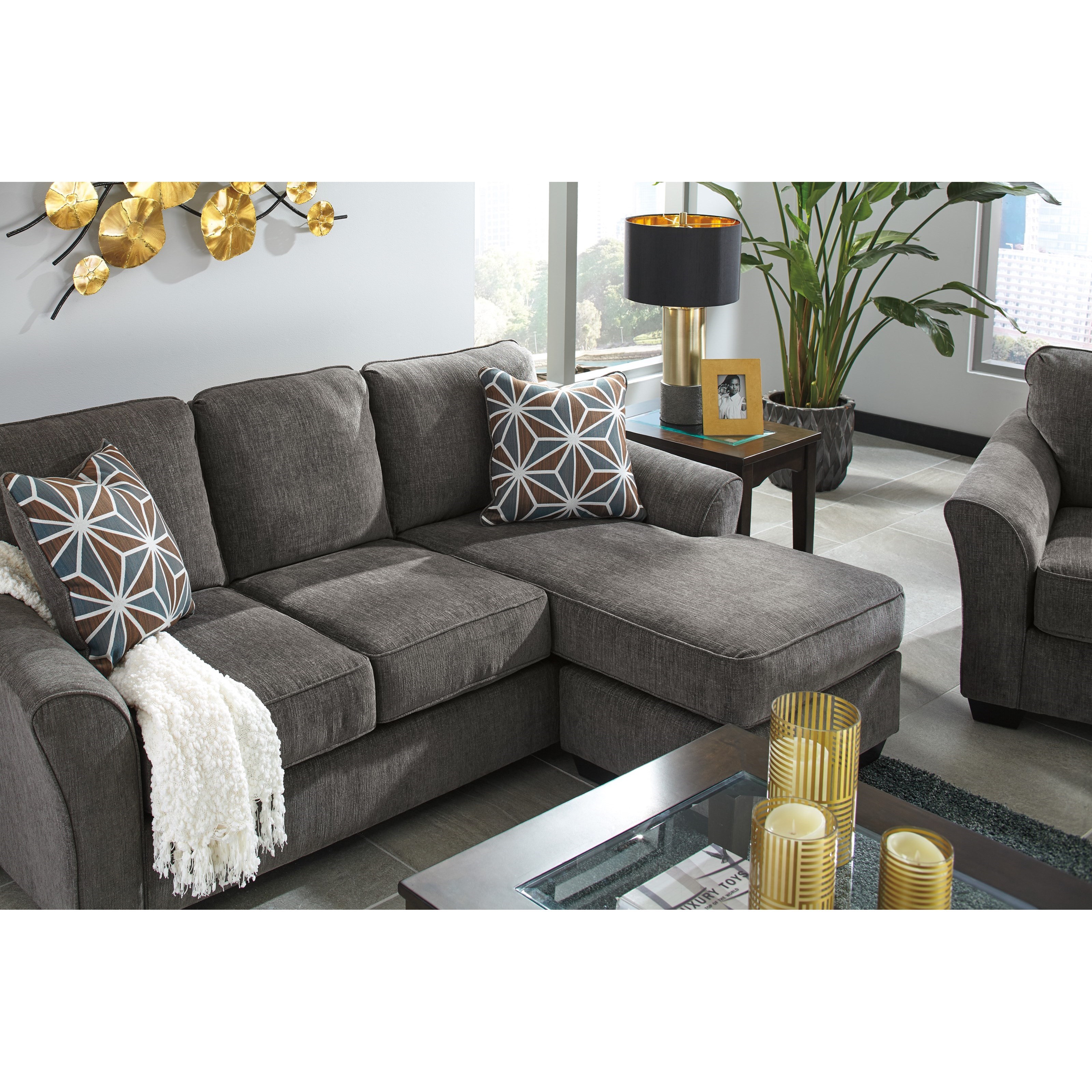 Brise slate queen sofa chaise sleeper deals