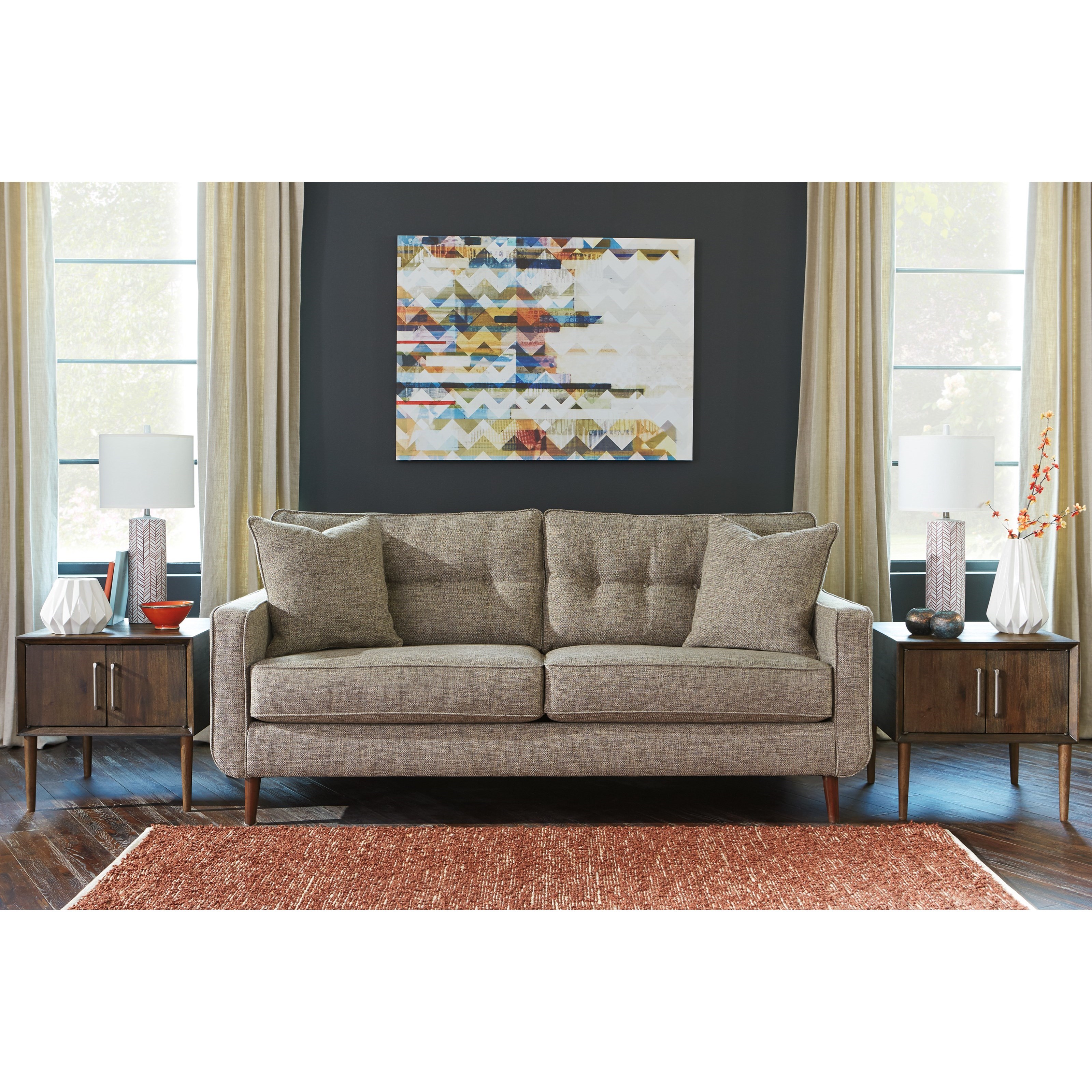 Ashley furniture mid shop century modern sofa