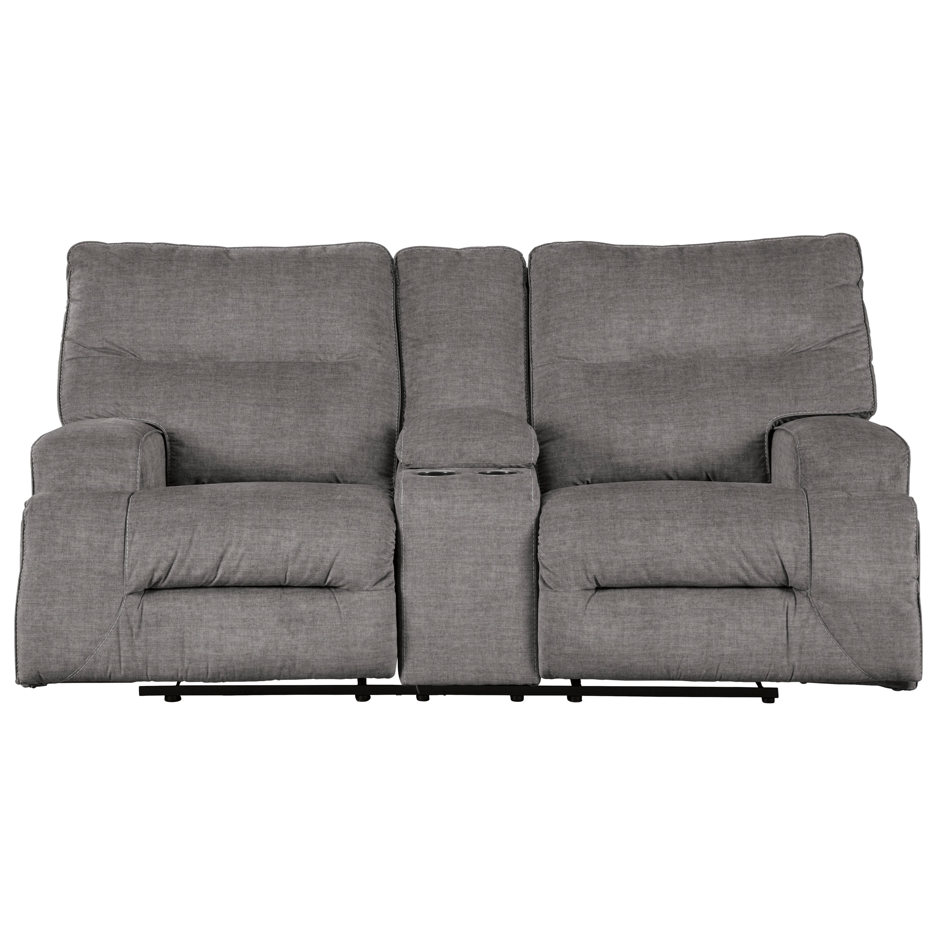 Benchcraft Coombs 4530294 Contemporary Double Reclining Loveseat w