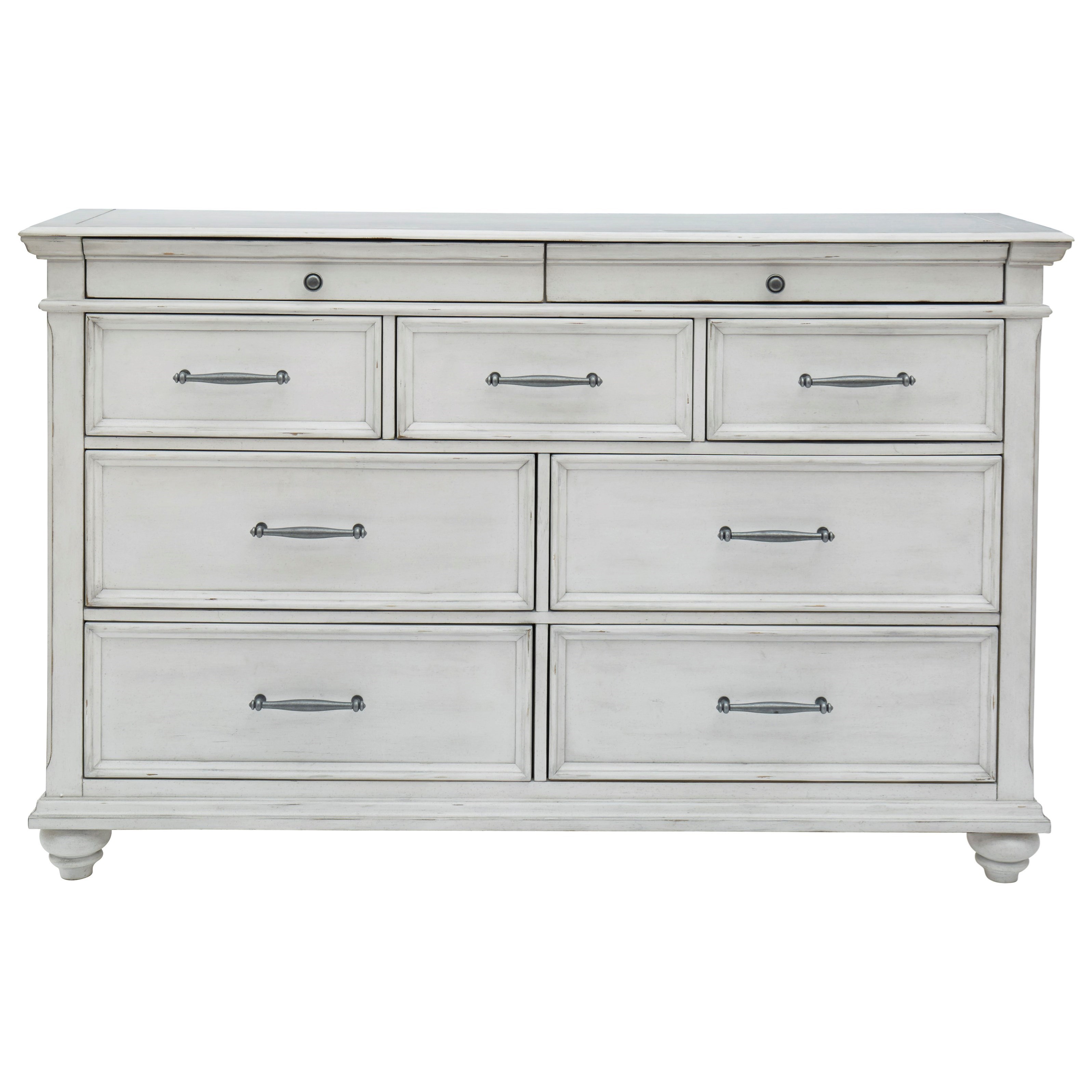 Benchcraft by Ashley Kanwyn B777-31 Cottage 9-Drawer Dresser with  Distressed Finish | Royal Furniture | Dressers