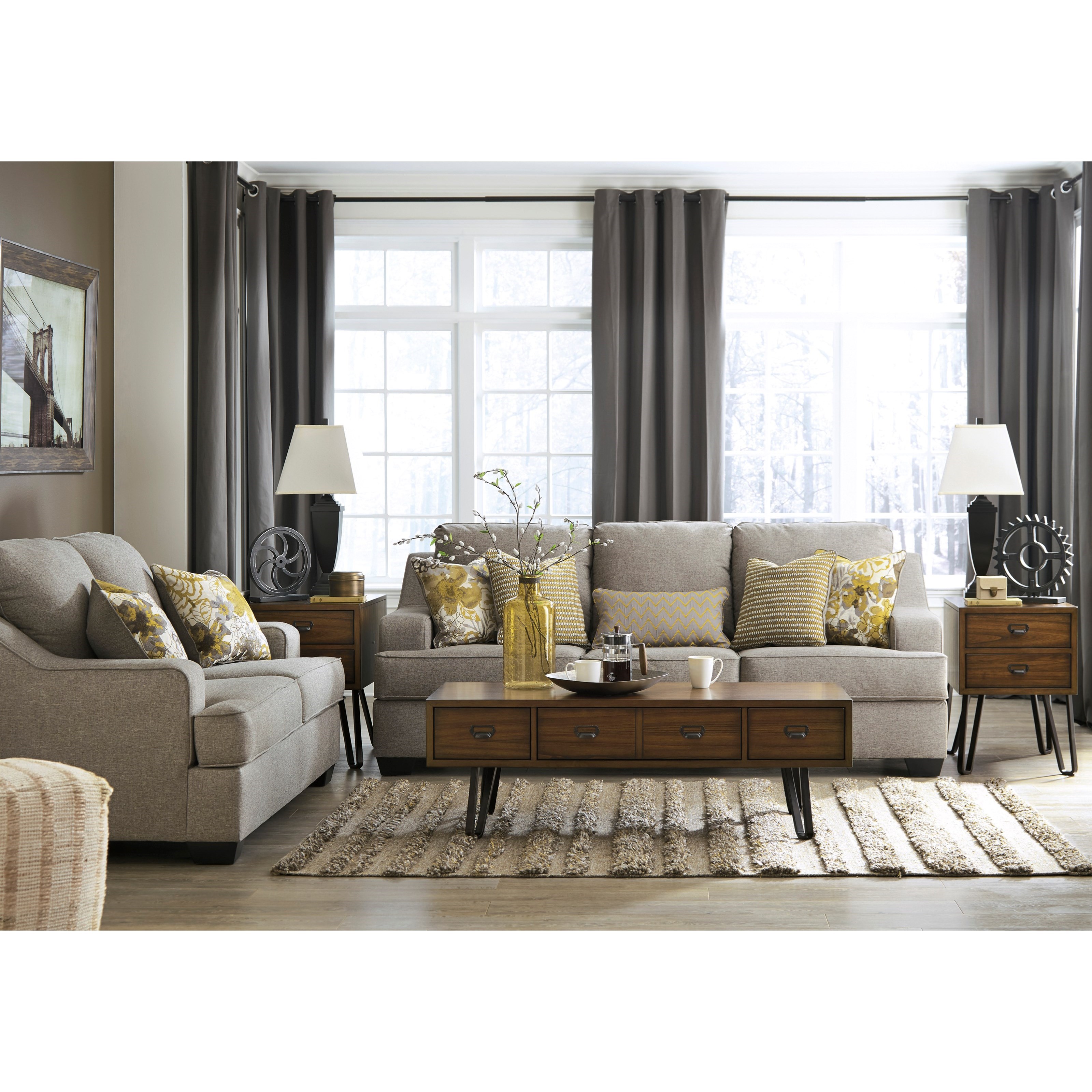 Benchcraft Mandee 9340439 Queen Sofa Sleeper with Contemporary