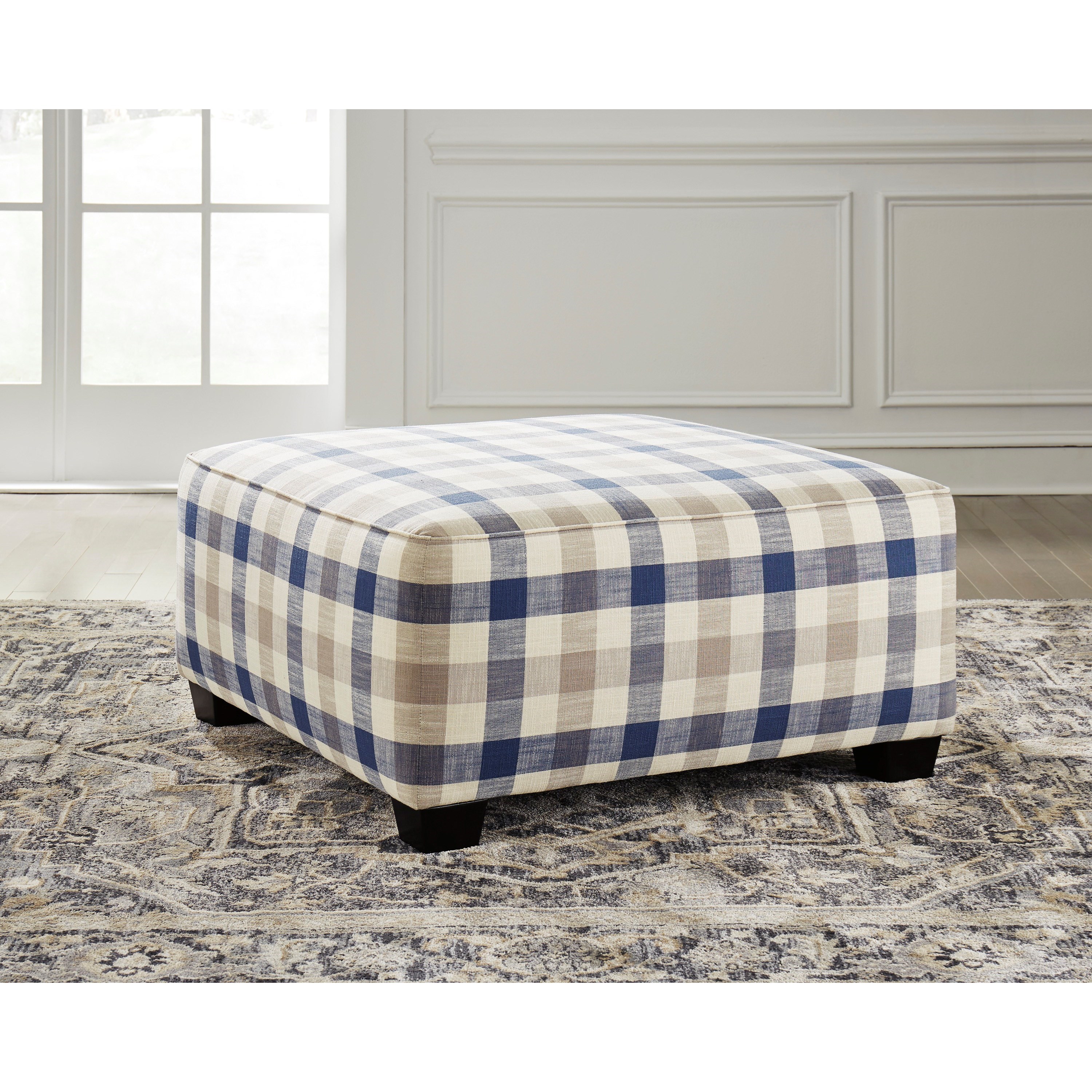Plaid ottoman hotsell