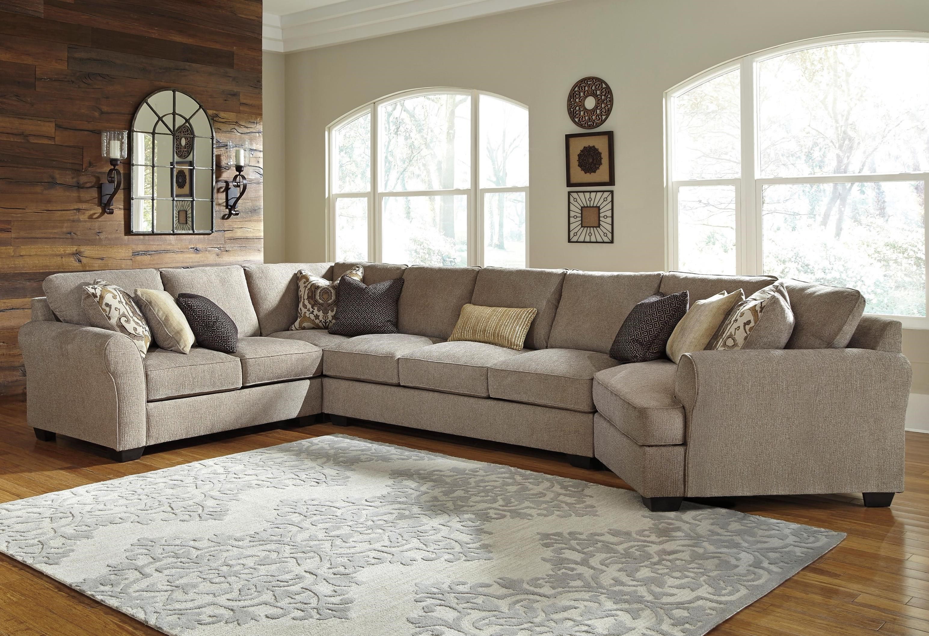 Sleeper sectional best sale with cuddler
