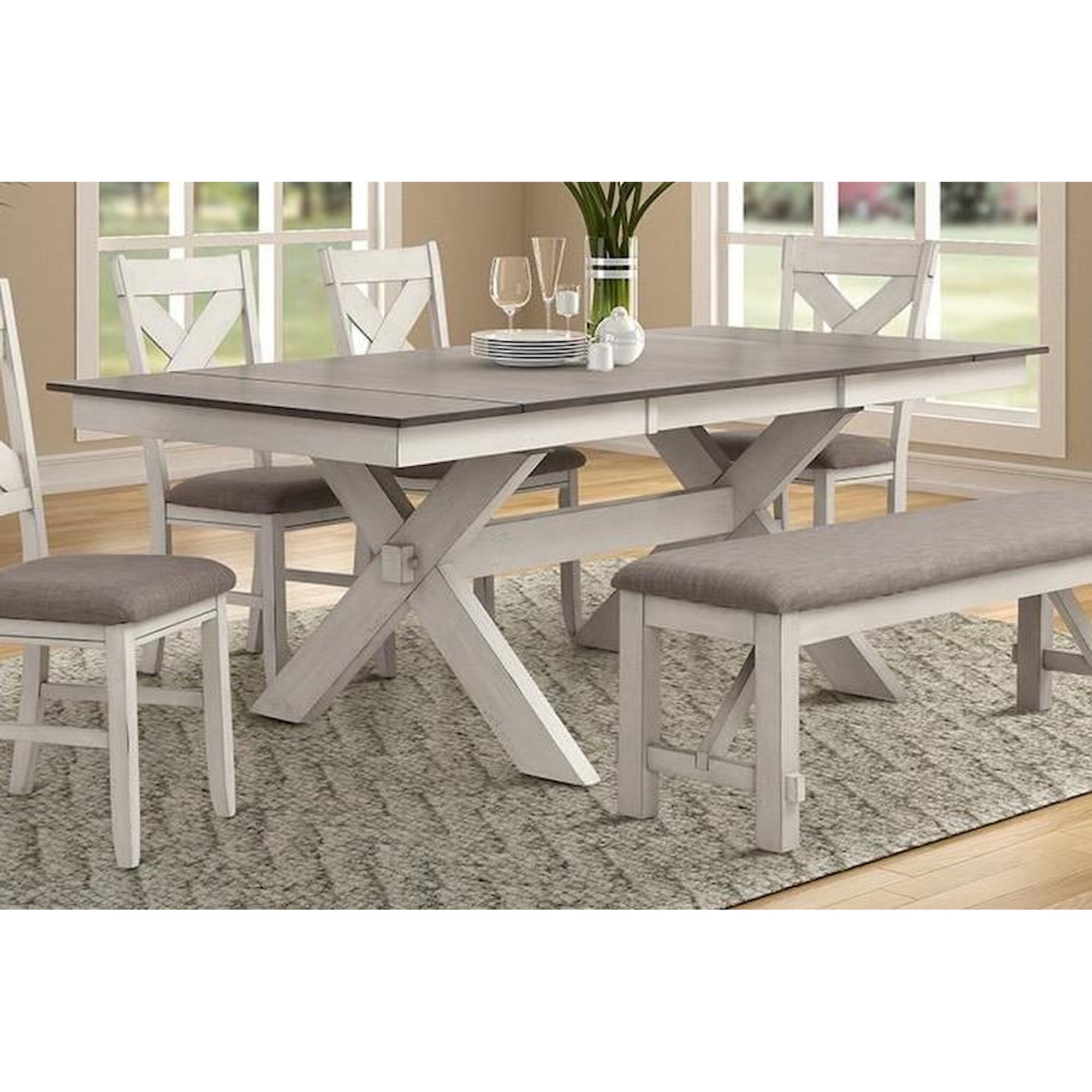 Bernards Homestead 5812500 Dining Table with Two End Leaves Royal