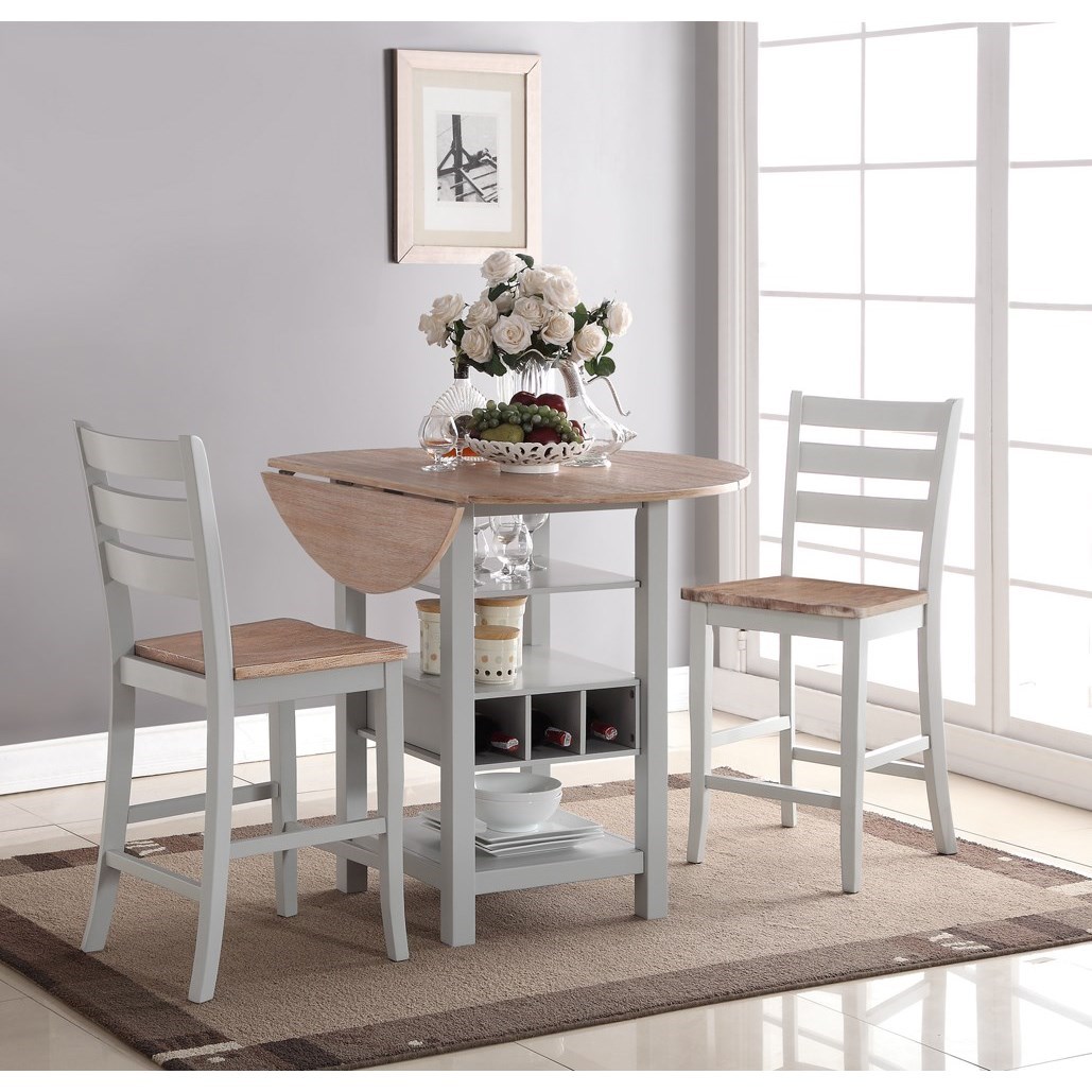 Ridgewood counter height drop leaf dining table with storage new arrivals