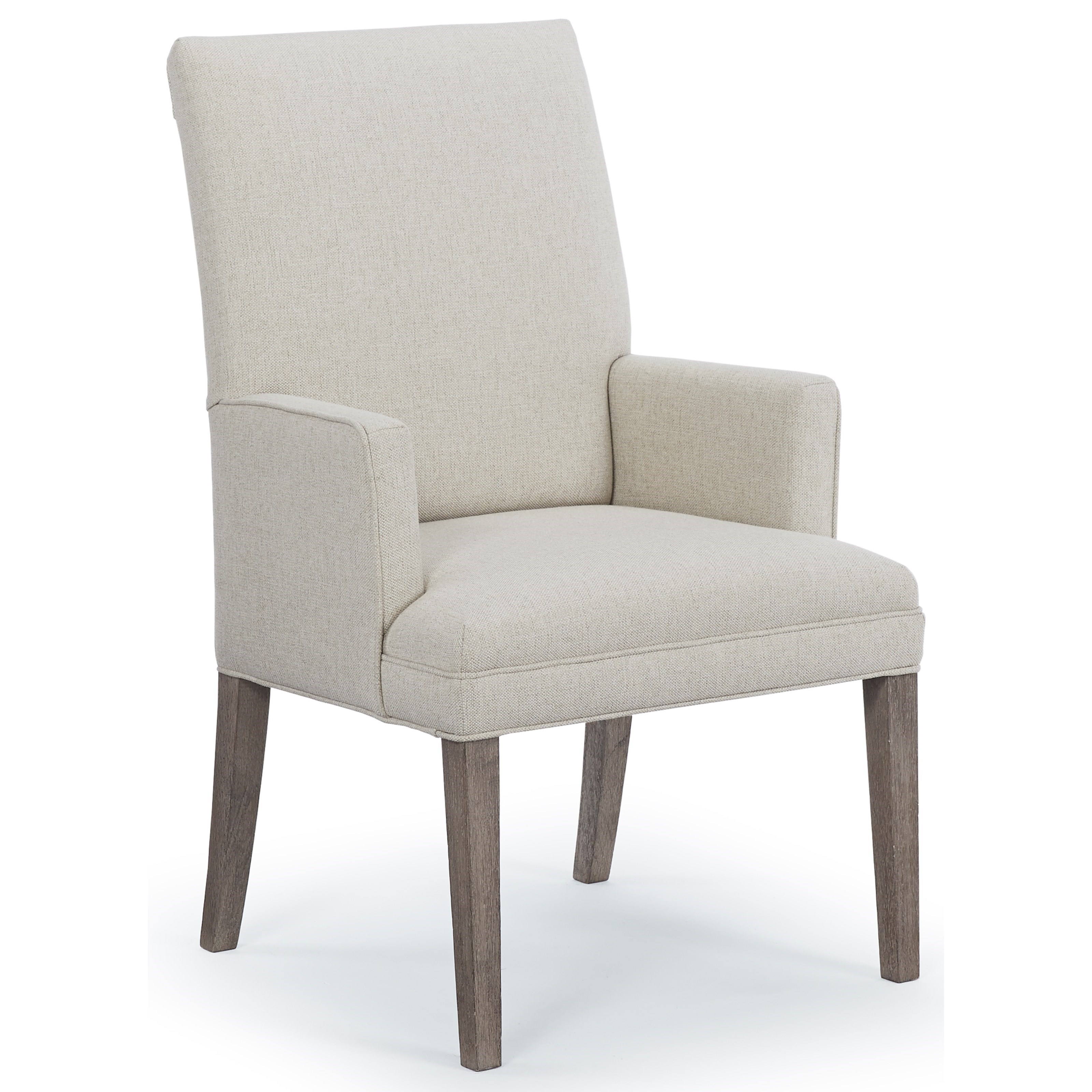 Dining room top upholstered captains chairs