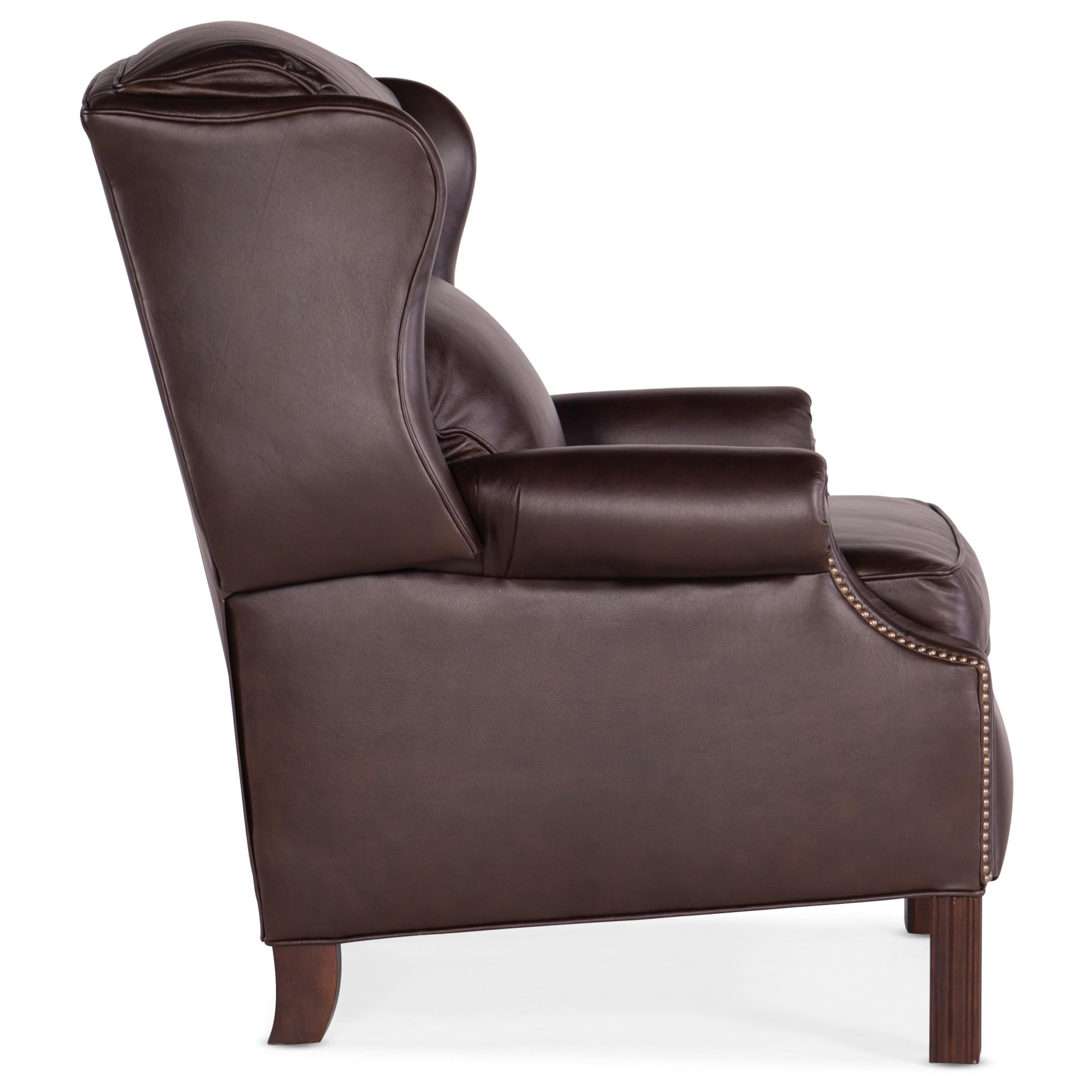 Bradington Young Chippendale 4114 Reclining Wing Chair with Brass Nails