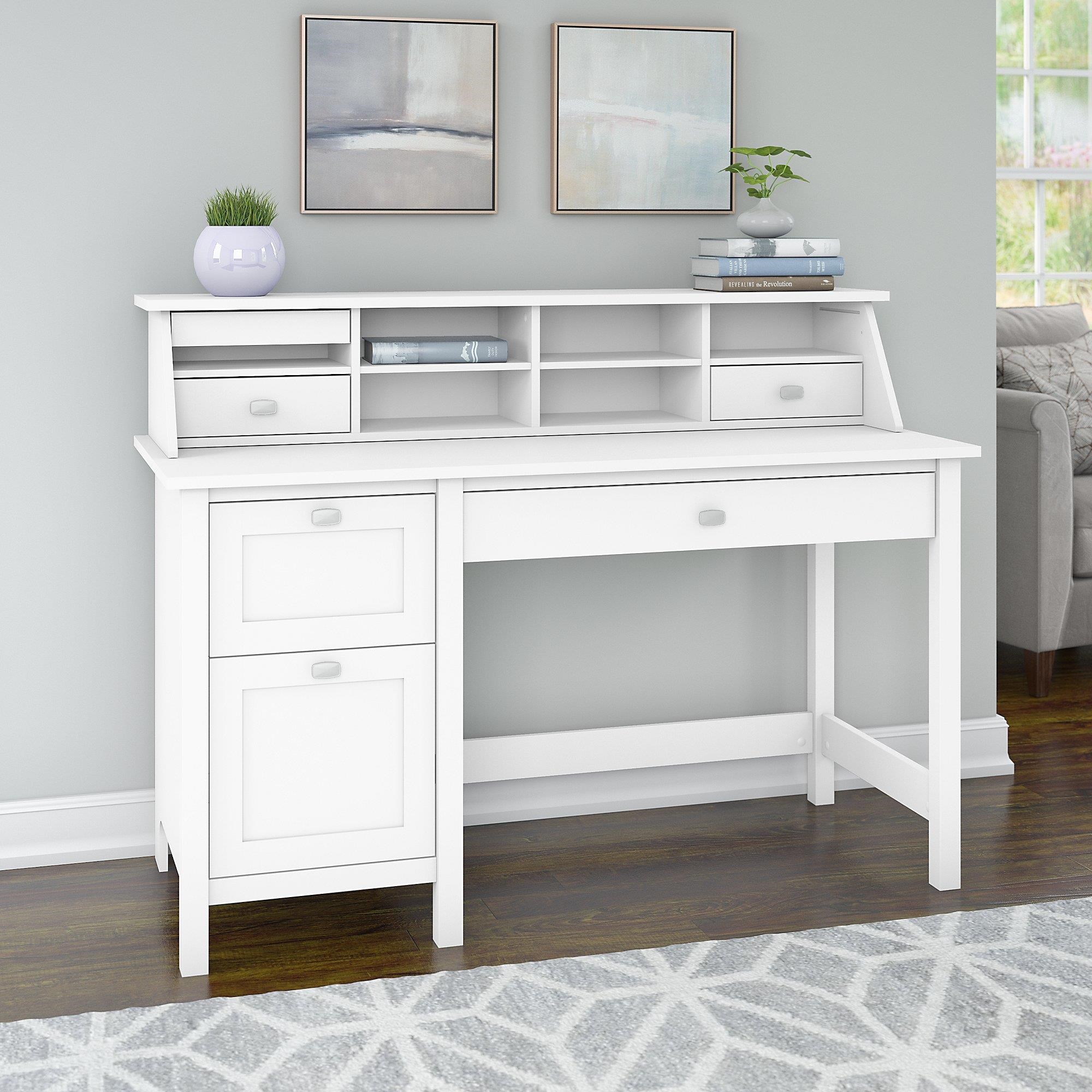 Bush furniture broadview computer desk with drawers in pure white best sale