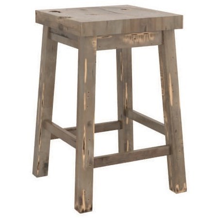 Canadel Champlain 543877743 Rustic Customizable Wood Counter Stool Belfort Furniture Bar Bar Stools