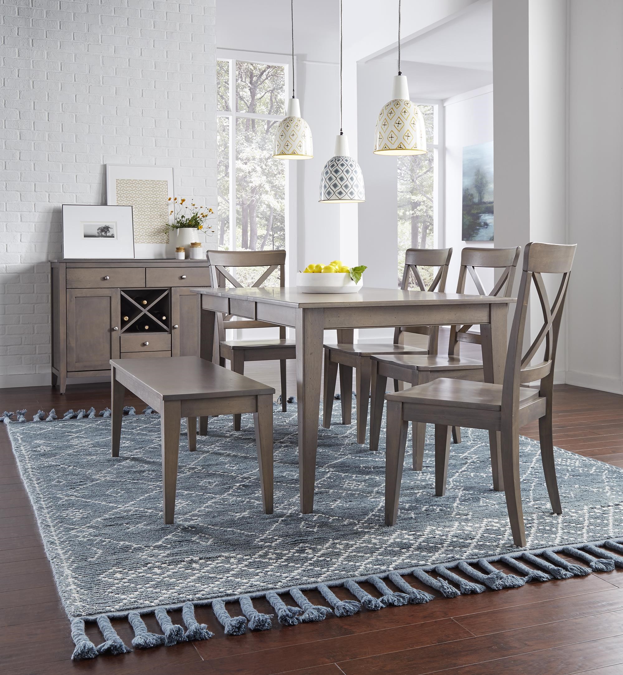 Canadel Gourmet 49 Set Dining Room Set Belfort Furniture Table Chair Set with Bench