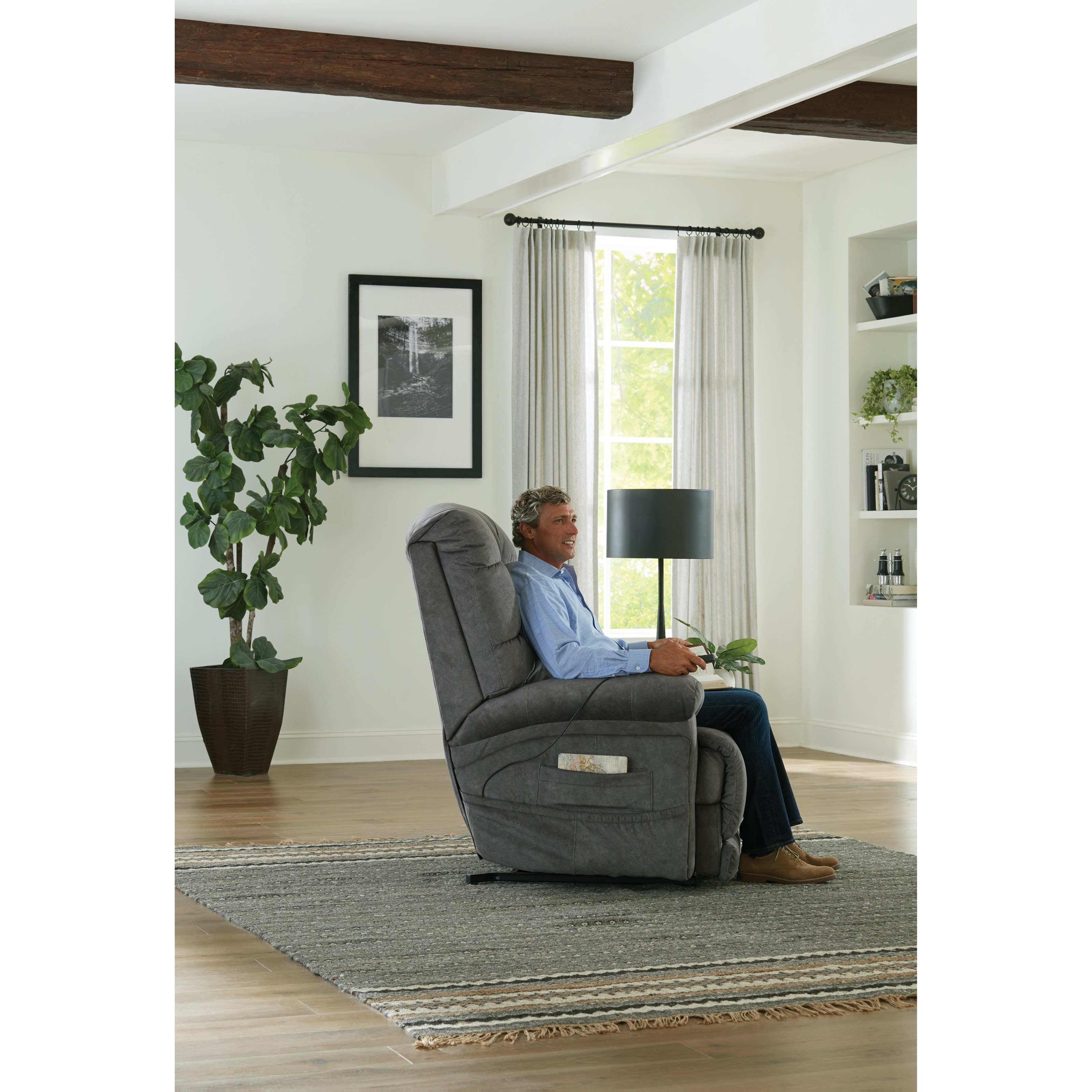 Lay flat discount rocker recliner