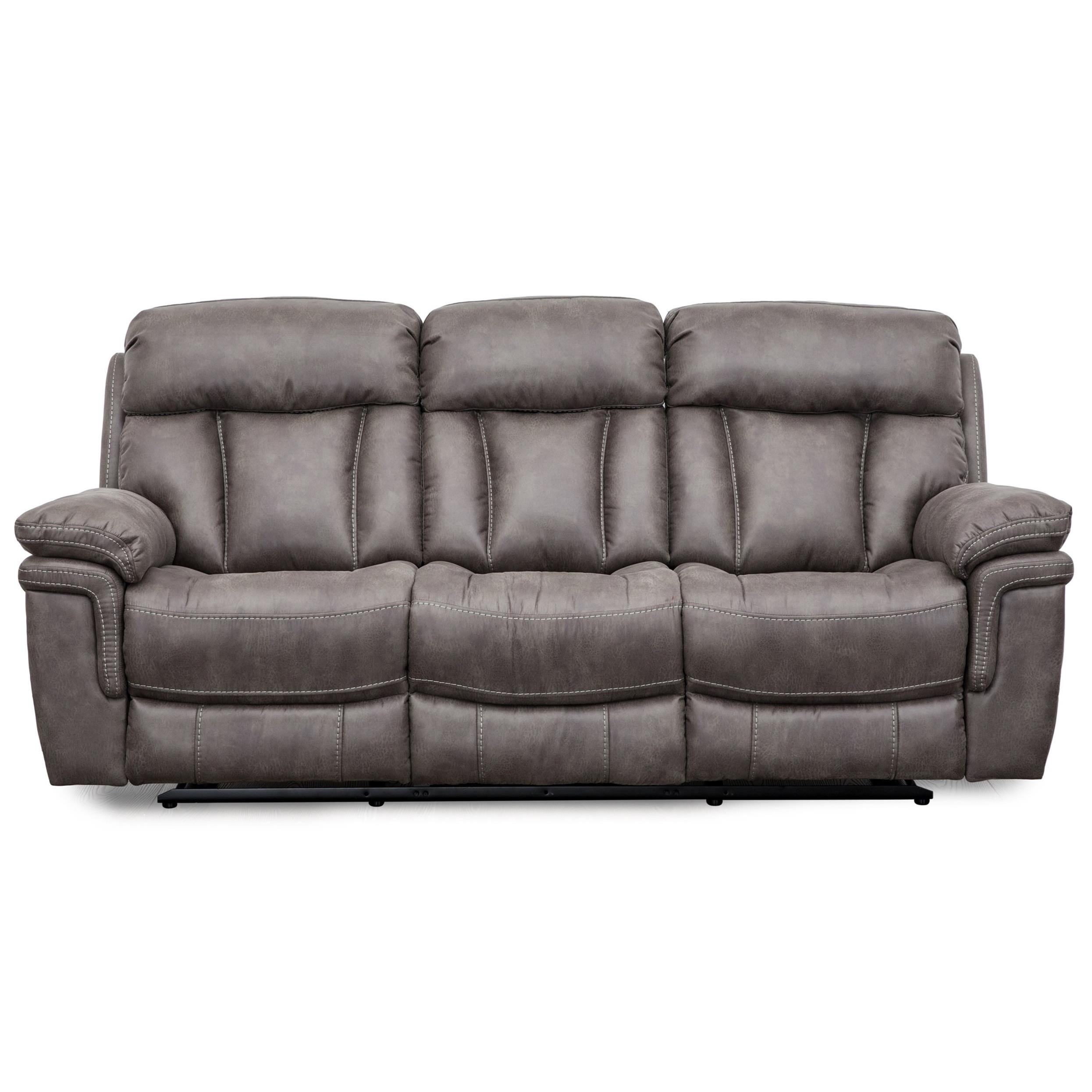 Cheers 9597 xw9597m l3 2m 25655c 5008 Contemporary Wallhugger Dual Reclining Sofa with Pillow Arms Elgin Furniture Reclining Sofa