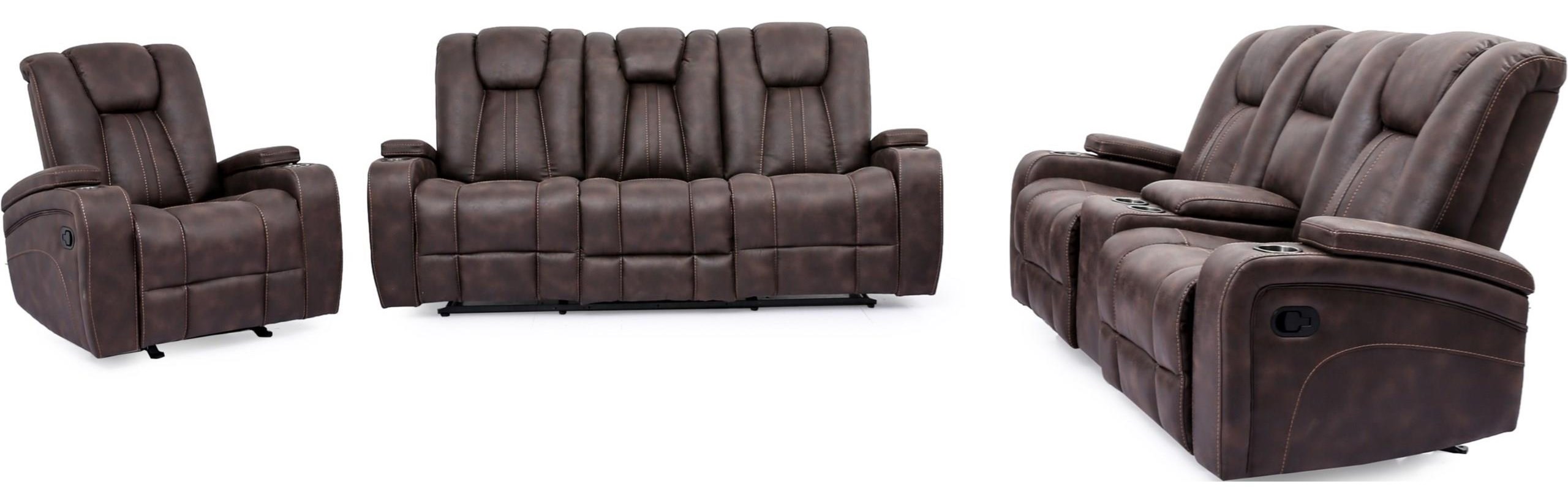 Jamestown motion espresso shop loveseat
