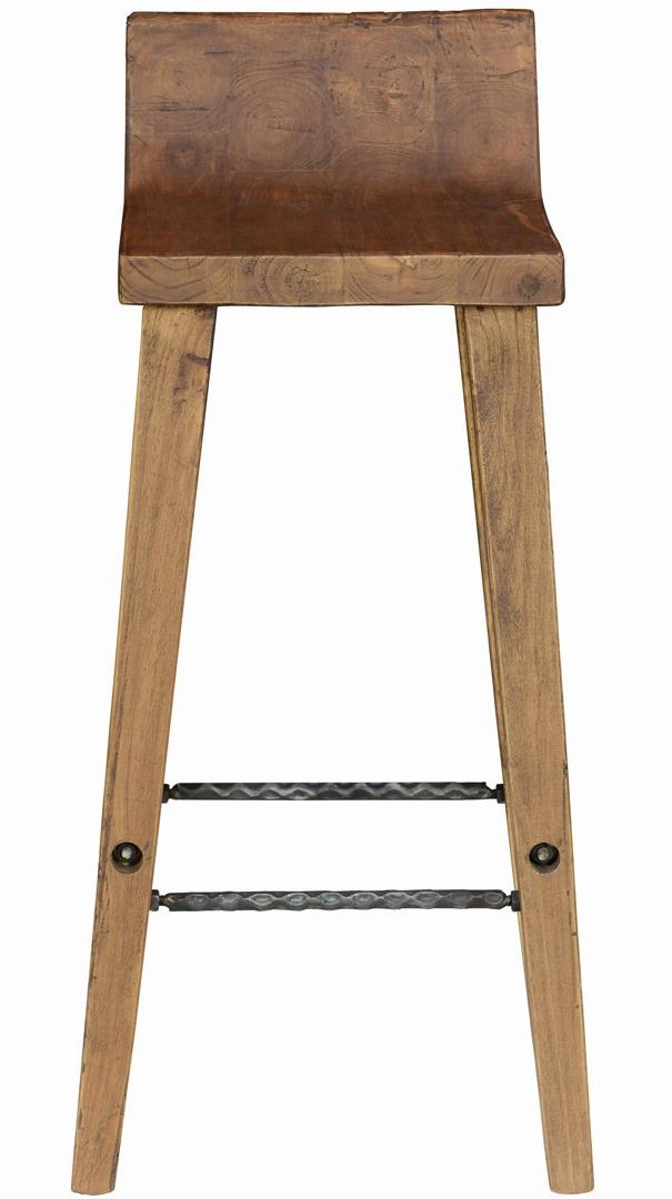 Classic Home Arturo 53003520 Practical Low Back Bar Stool with Iron  Footrest | Esprit Decor Home Furnishings | Bar Stools
