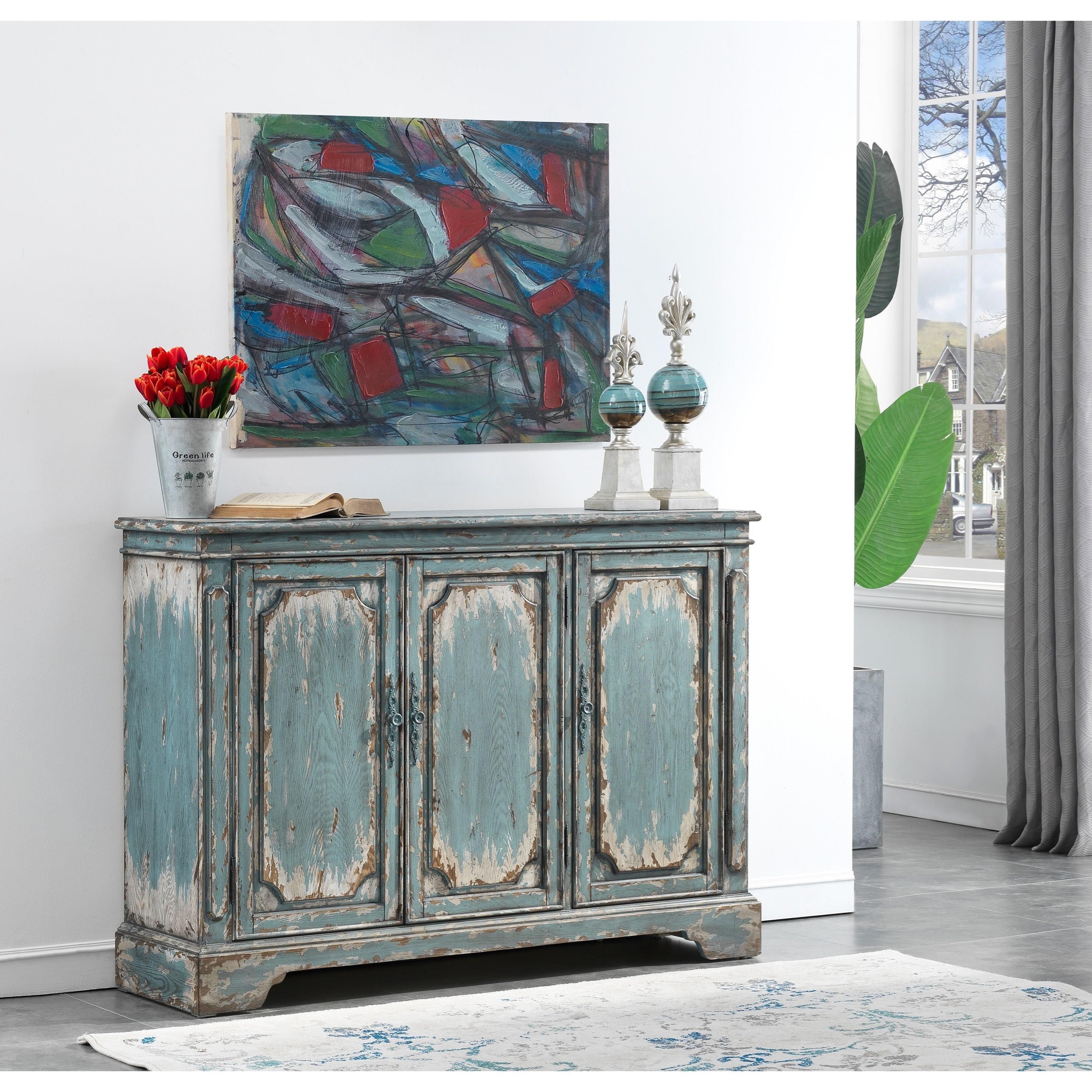 Aqua credenza top