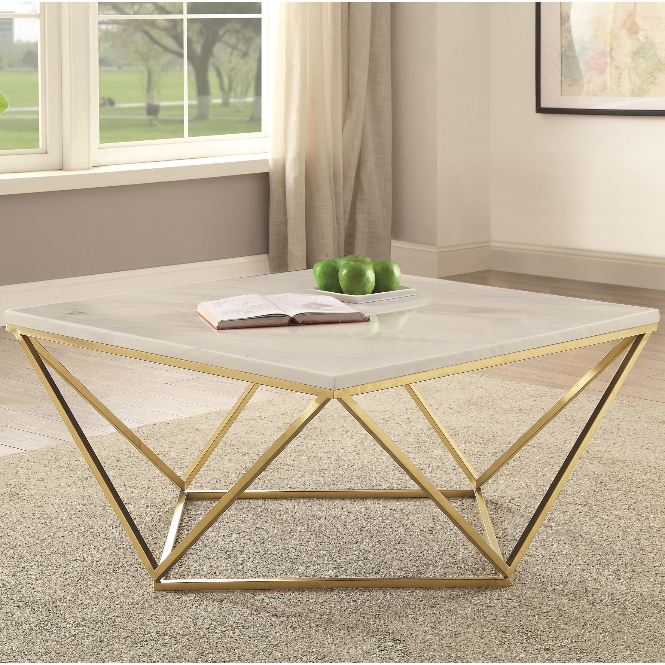 Value city store marble coffee table