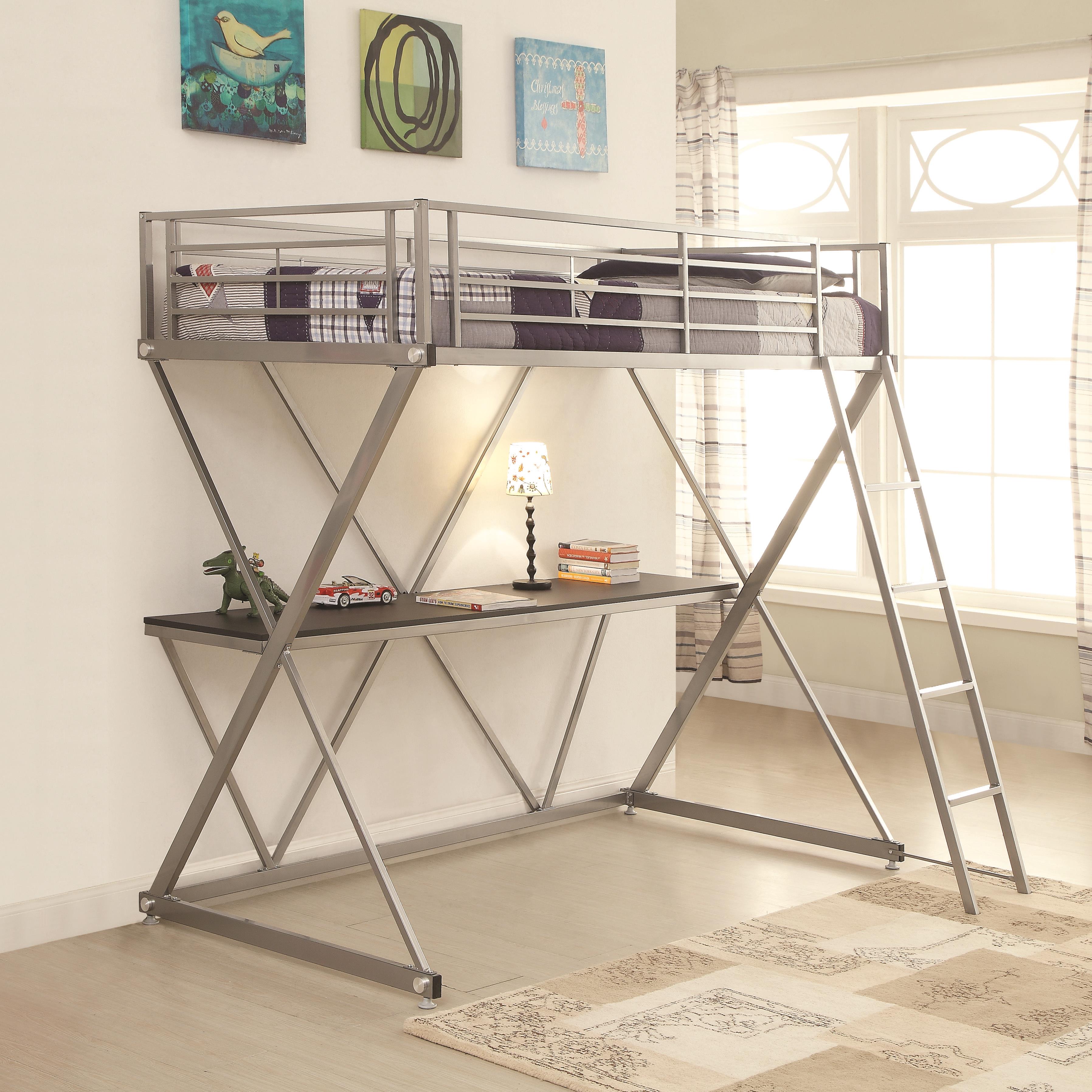 Coaster loft bed with desk hot sale