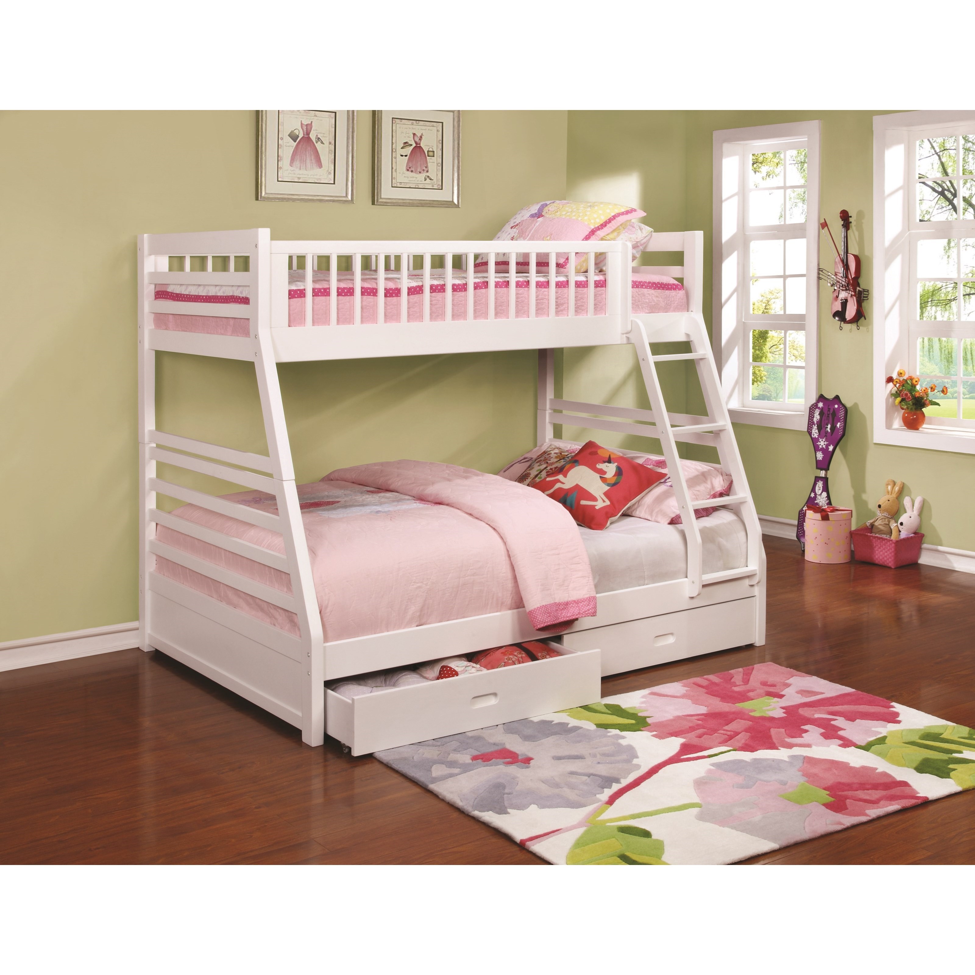 Bunk beds twin over full with storage discount