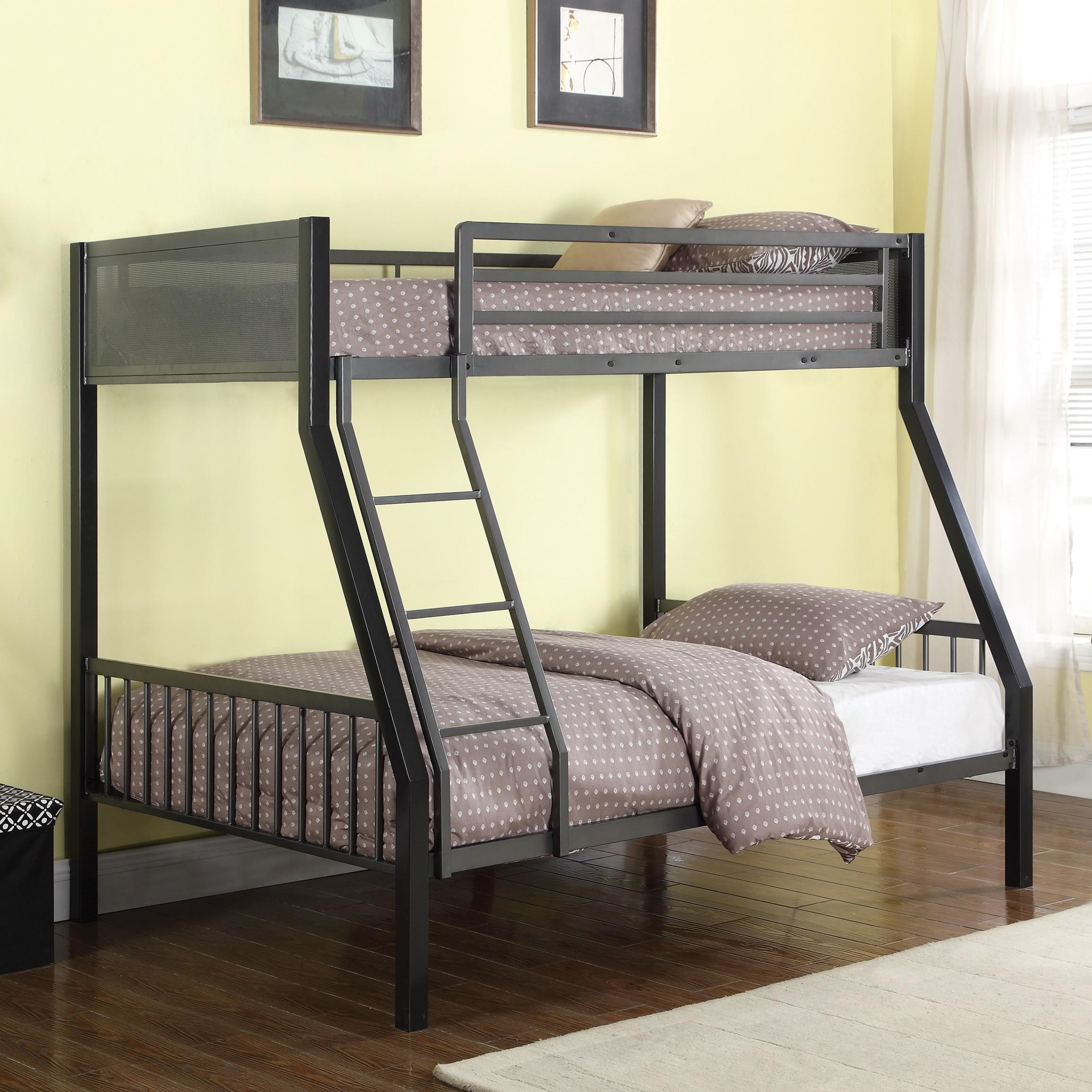 Coaster Bunks 460391 Metal Twin over Full Loft Bunk Bed Value