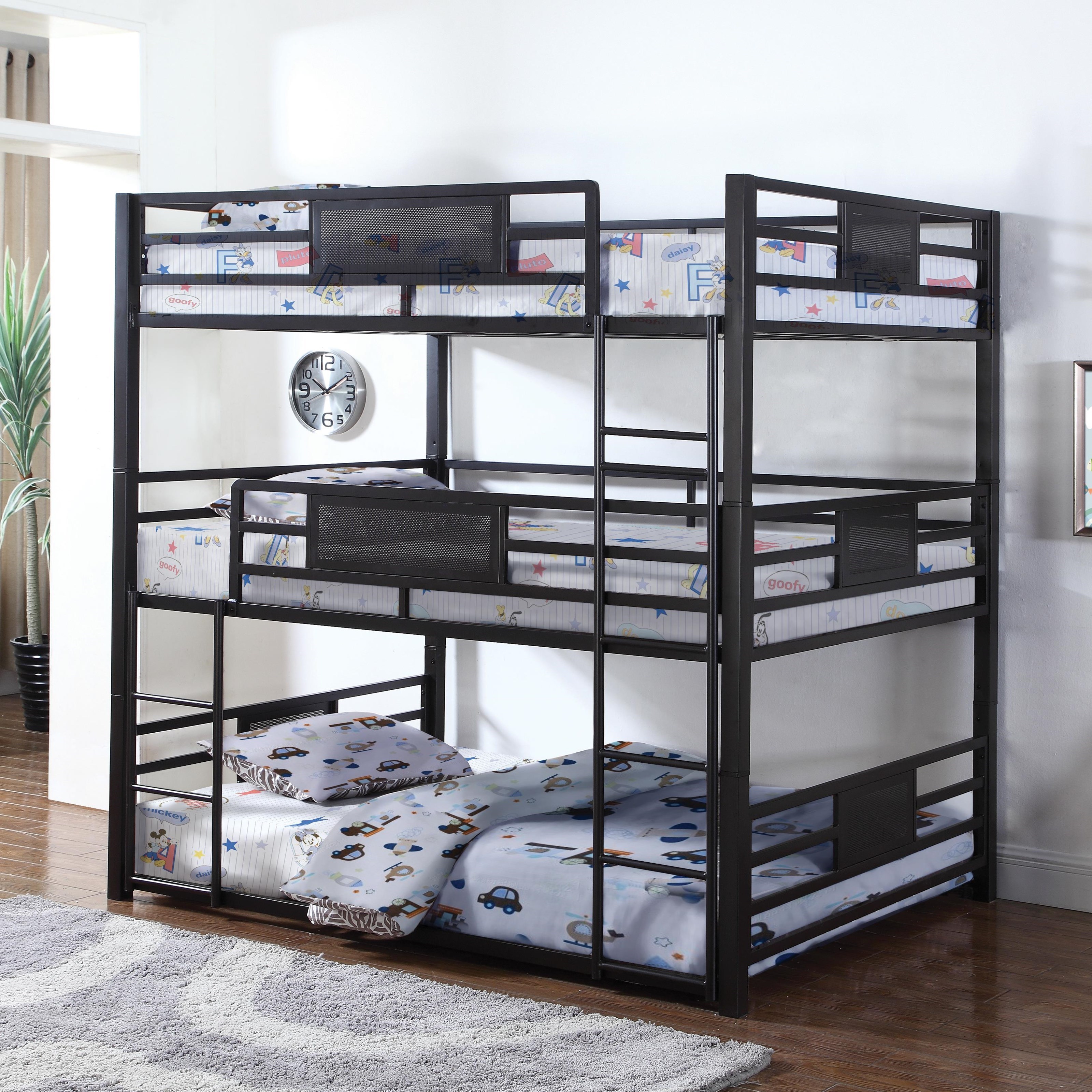 Coaster Bunks 460394F Metal Full Triple Bunk A1 Furniture