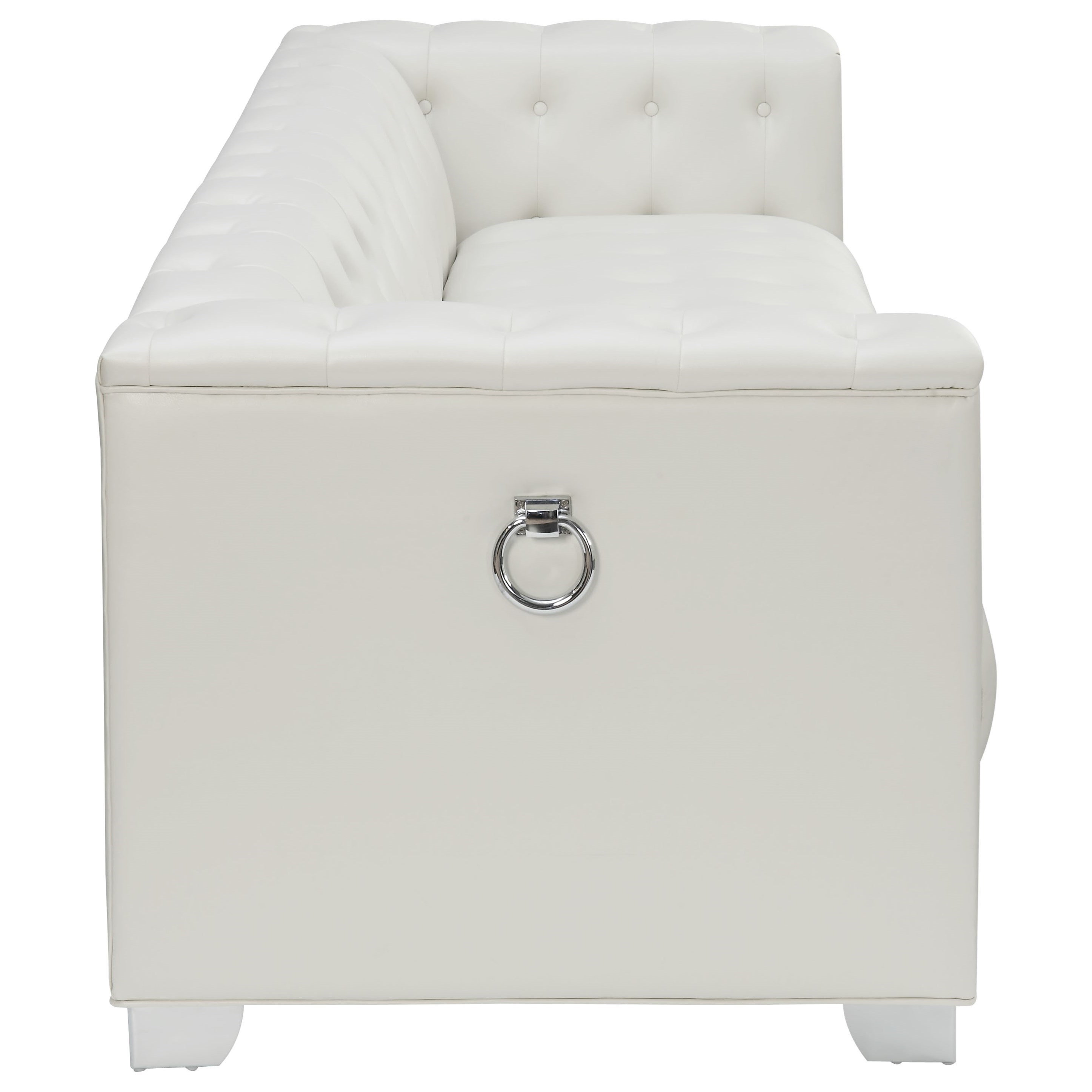 Chaviano pearl clearance white sofa set