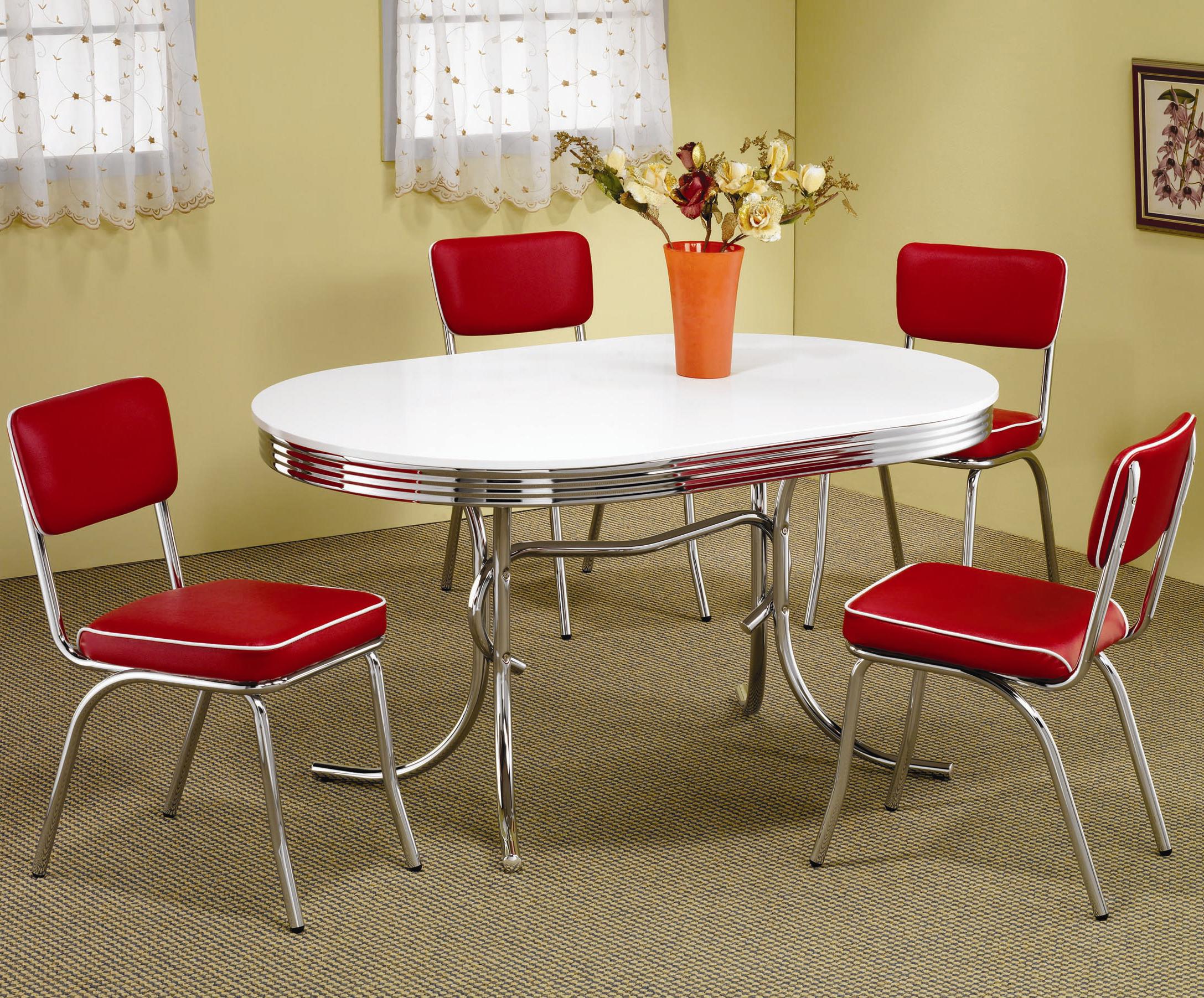 Red retro chairs sales