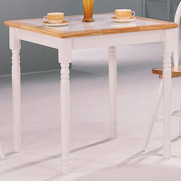 Coaster 4147 damen natural discount and white dining table