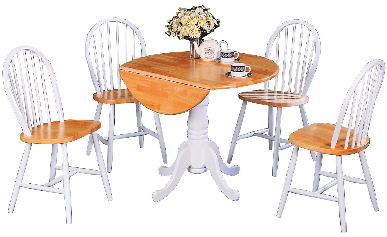 Round drop leaf table and chairs best sale