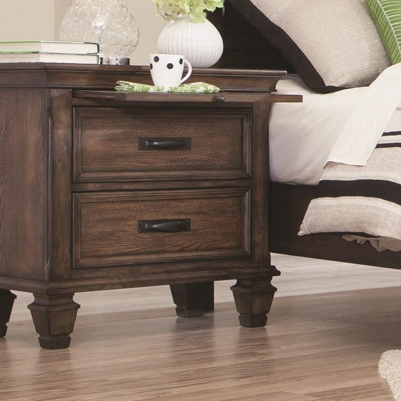 Corner nightstand outlet with drawers
