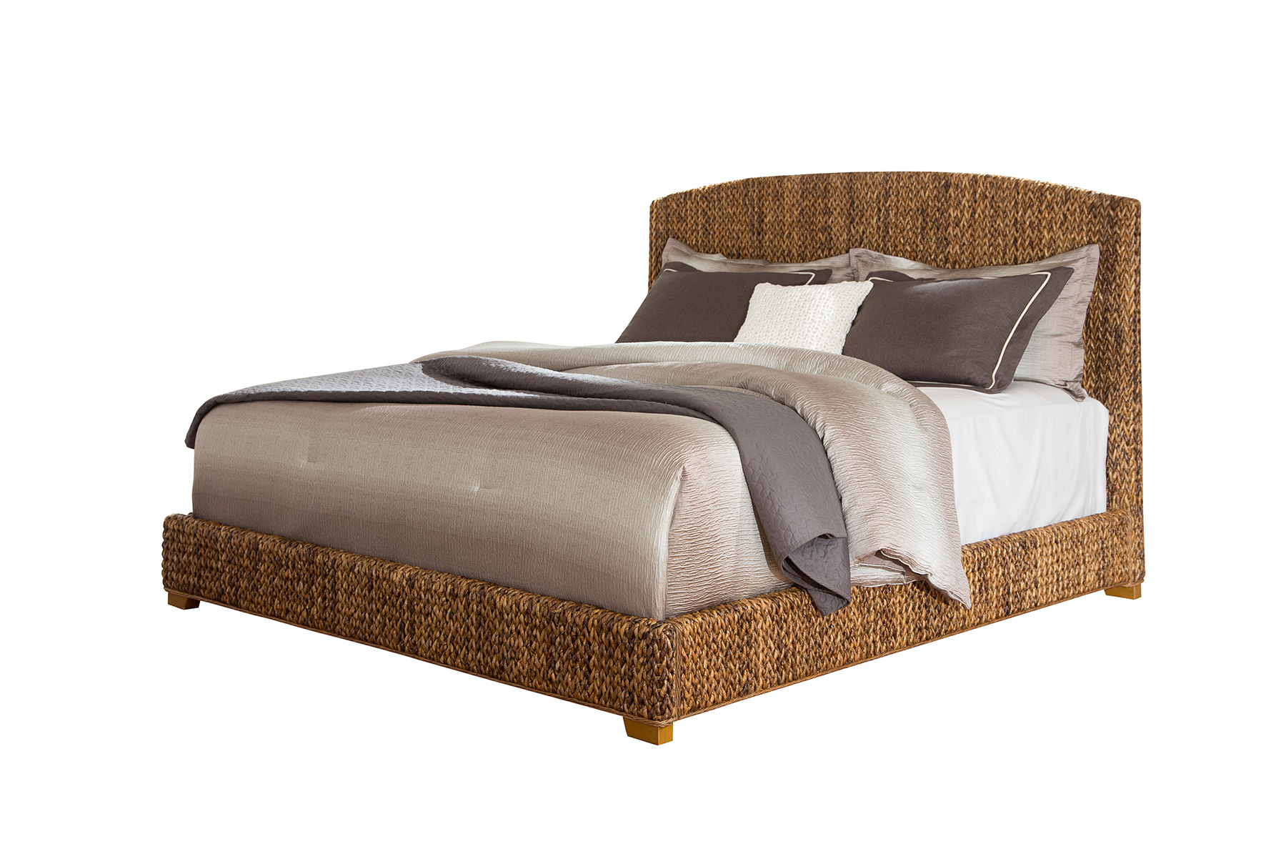 Woven king shop bed